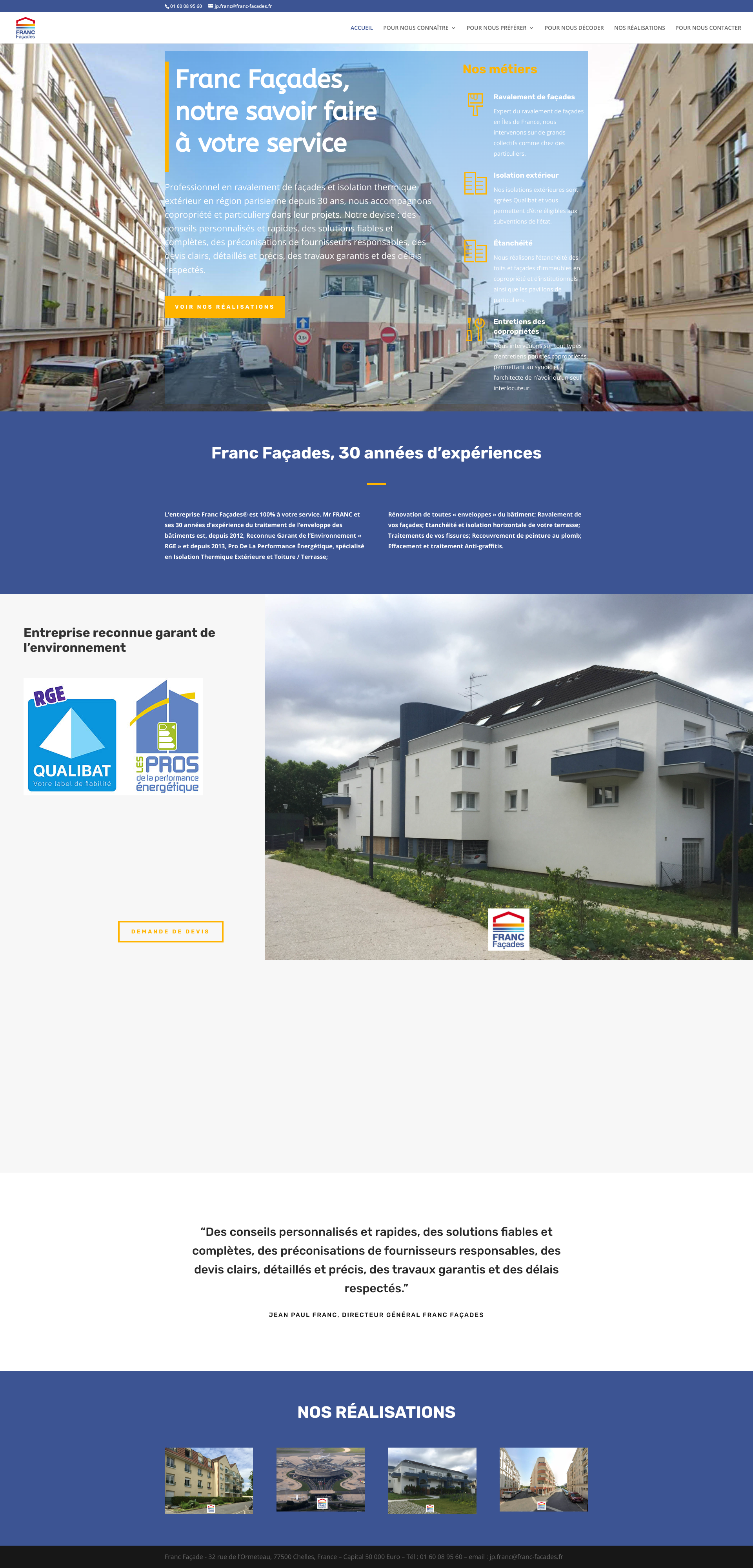 Aperçu du site