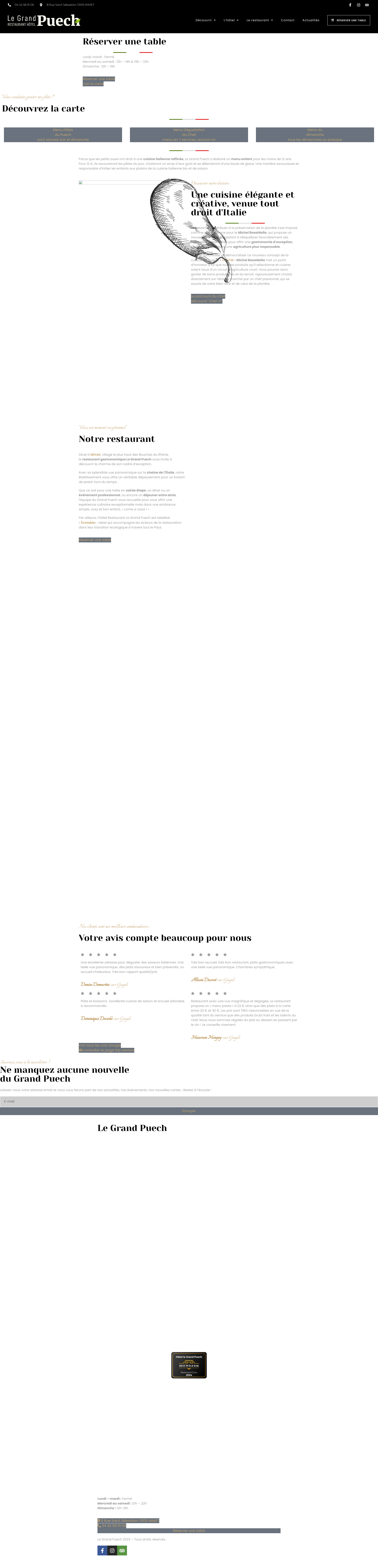 Aperçu du site