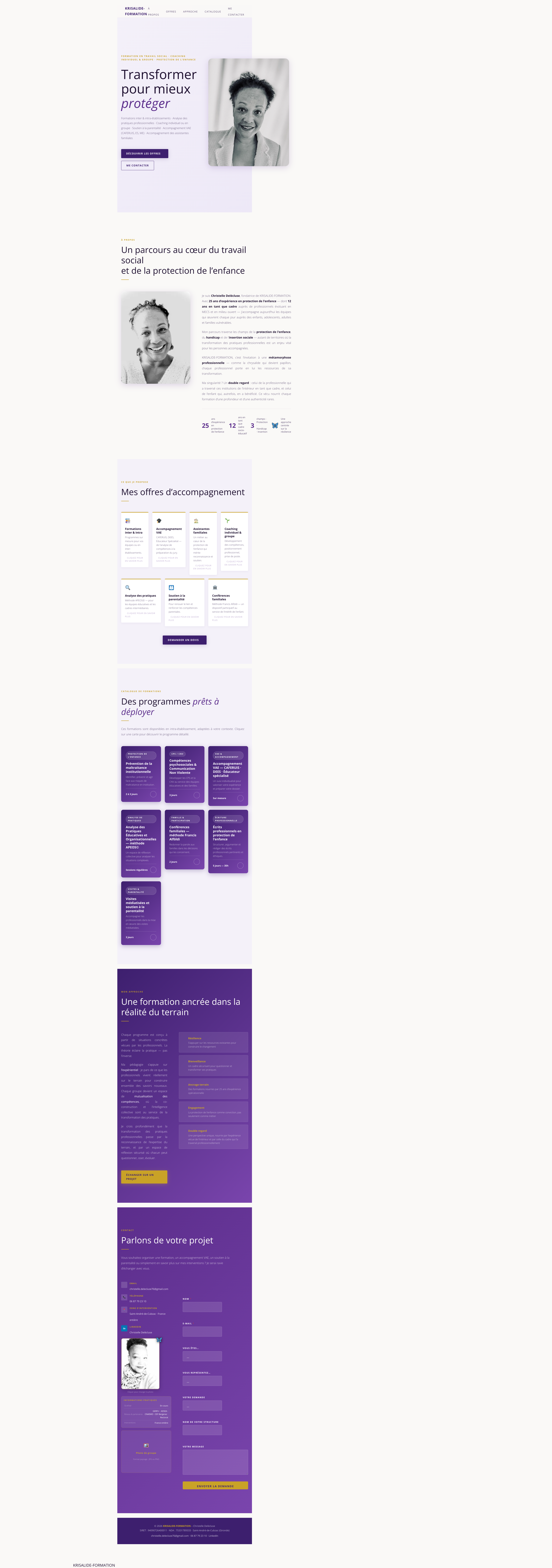 Aperçu du site