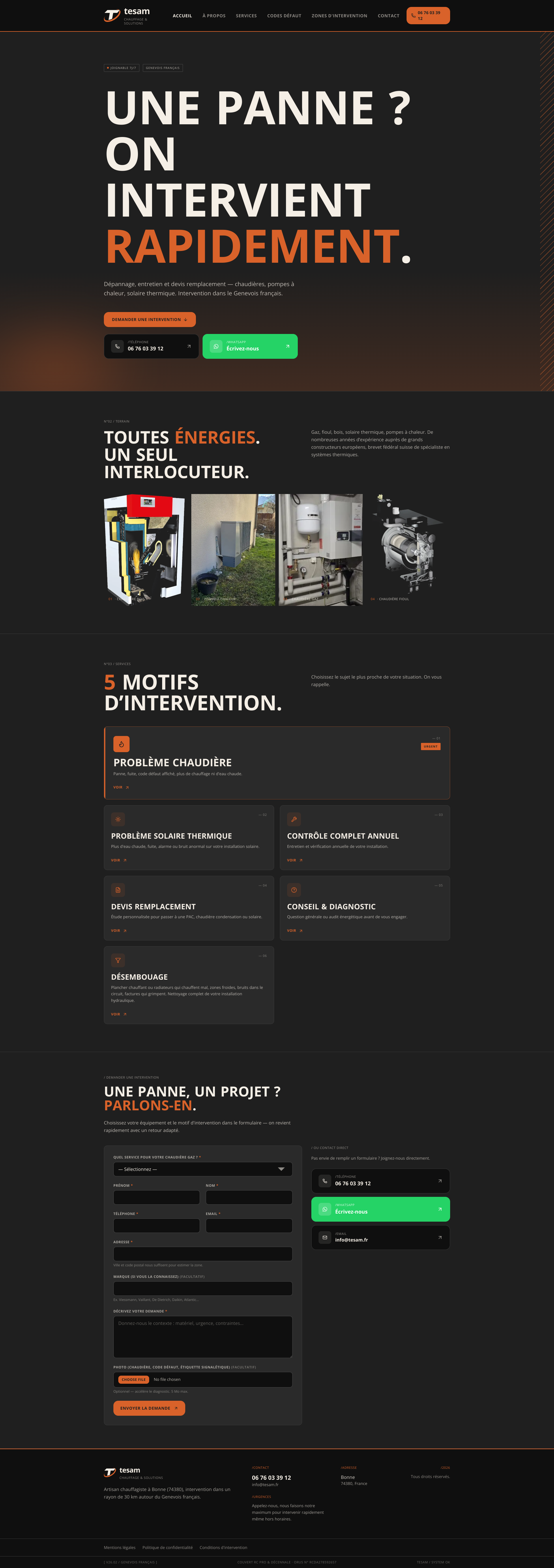 Aperçu du site