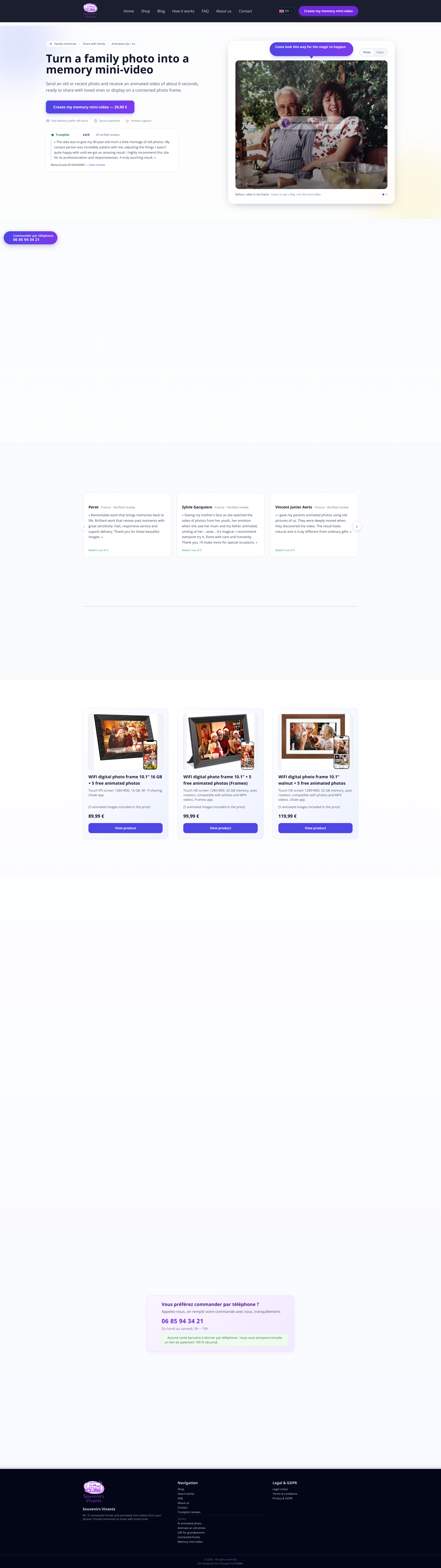 Aperçu du site
