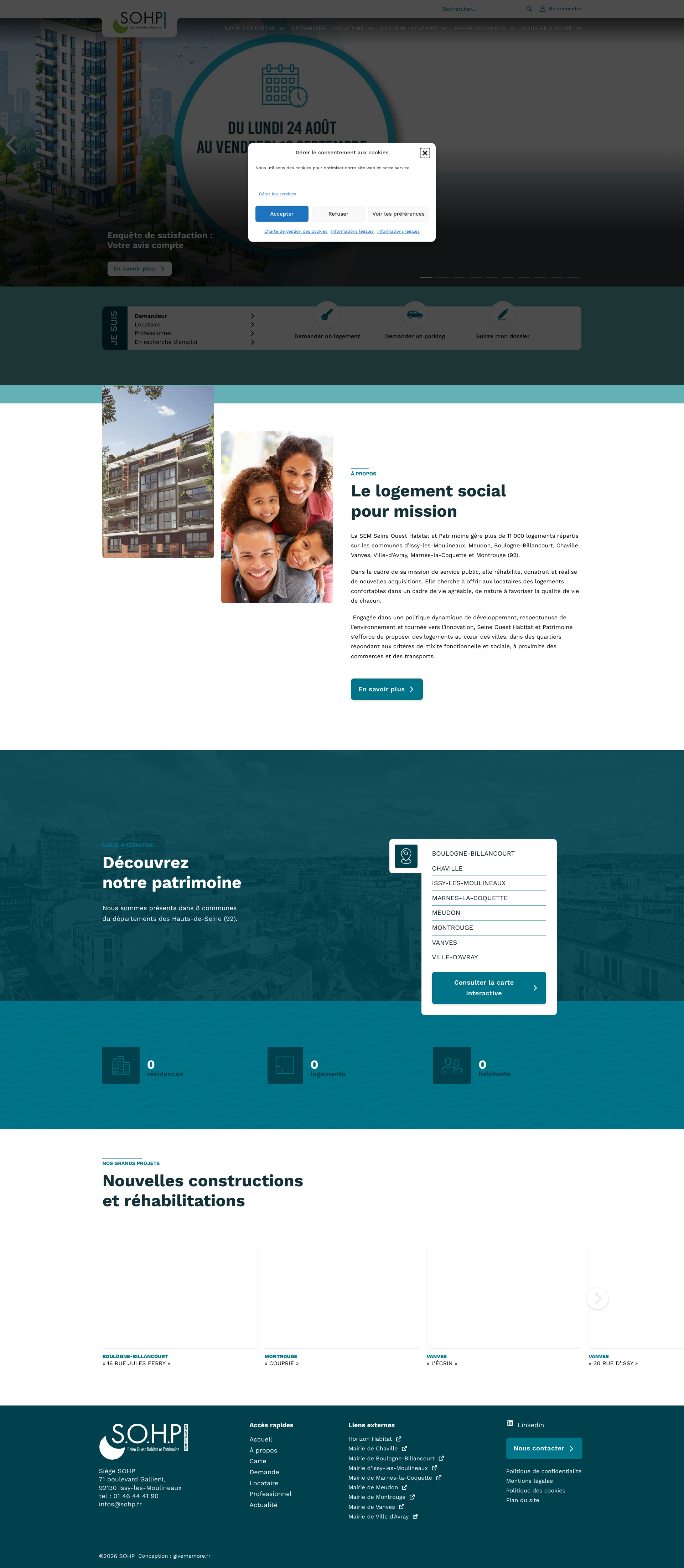 Aperçu du site