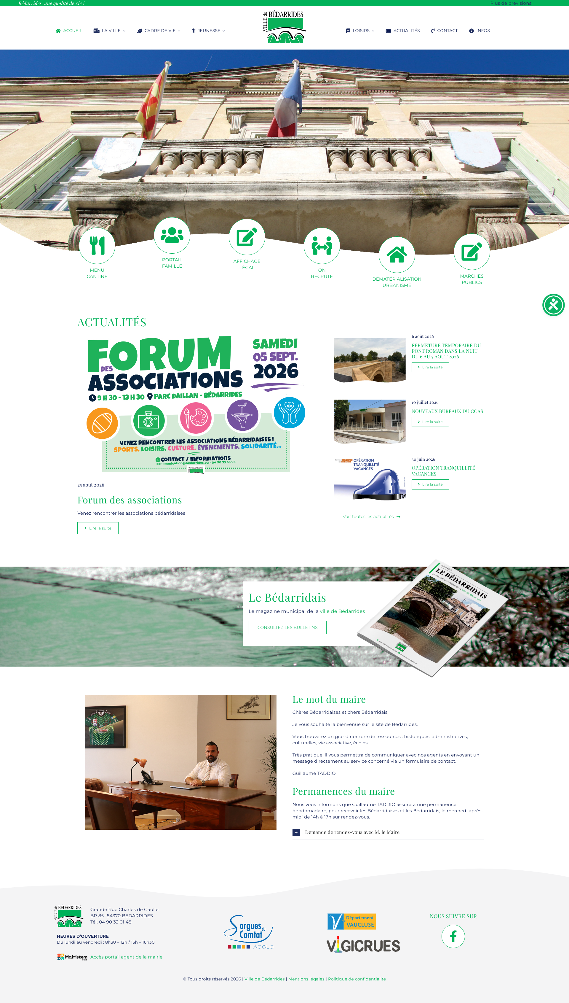 Aperçu du site
