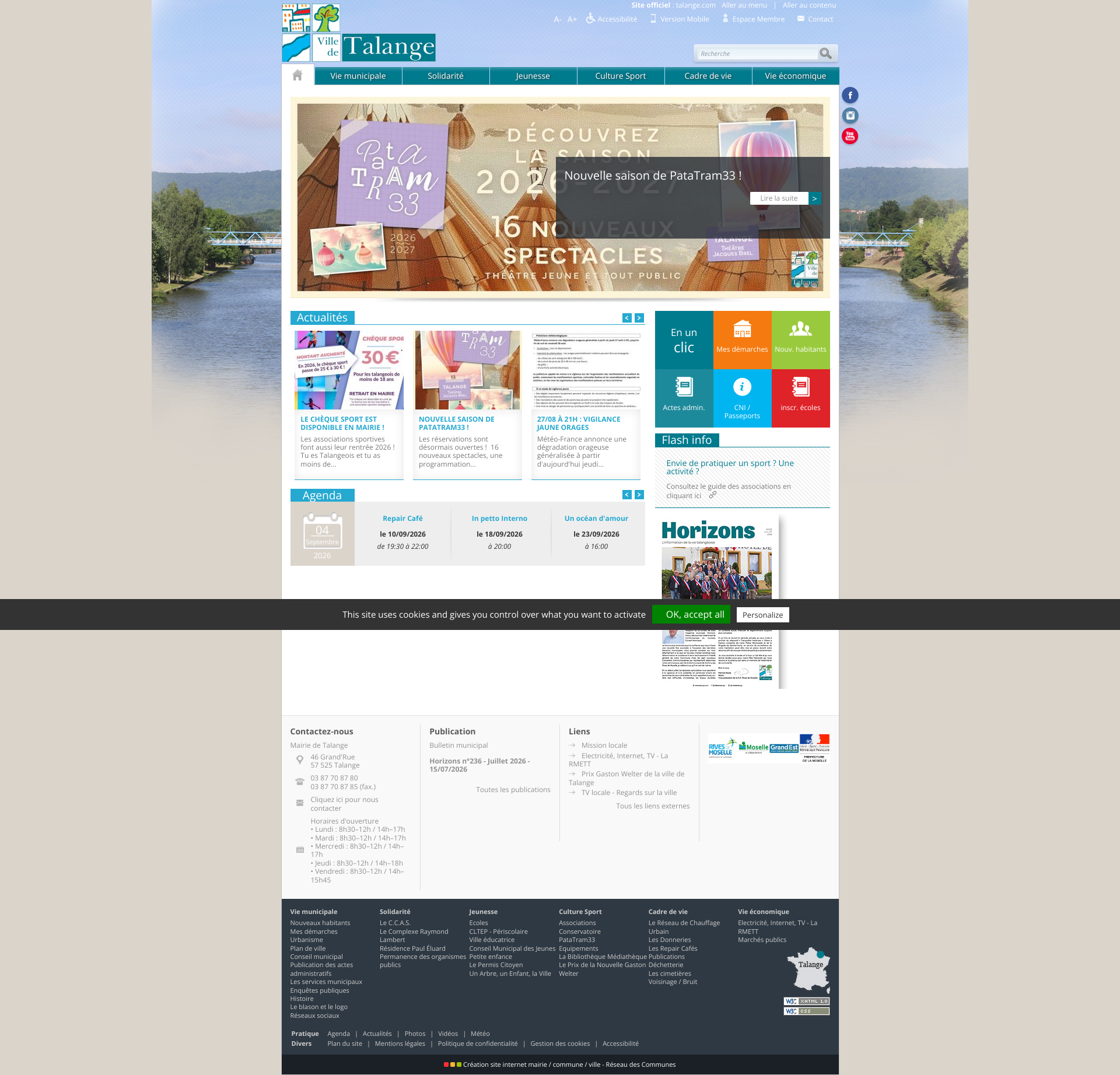 Aperçu du site