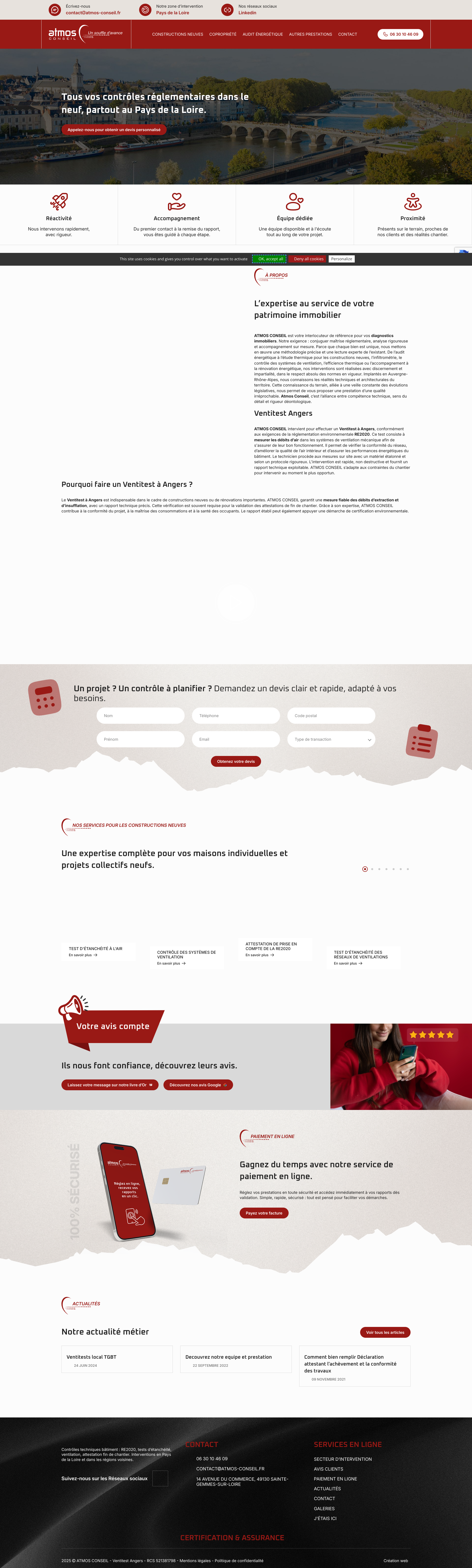 Aperçu du site