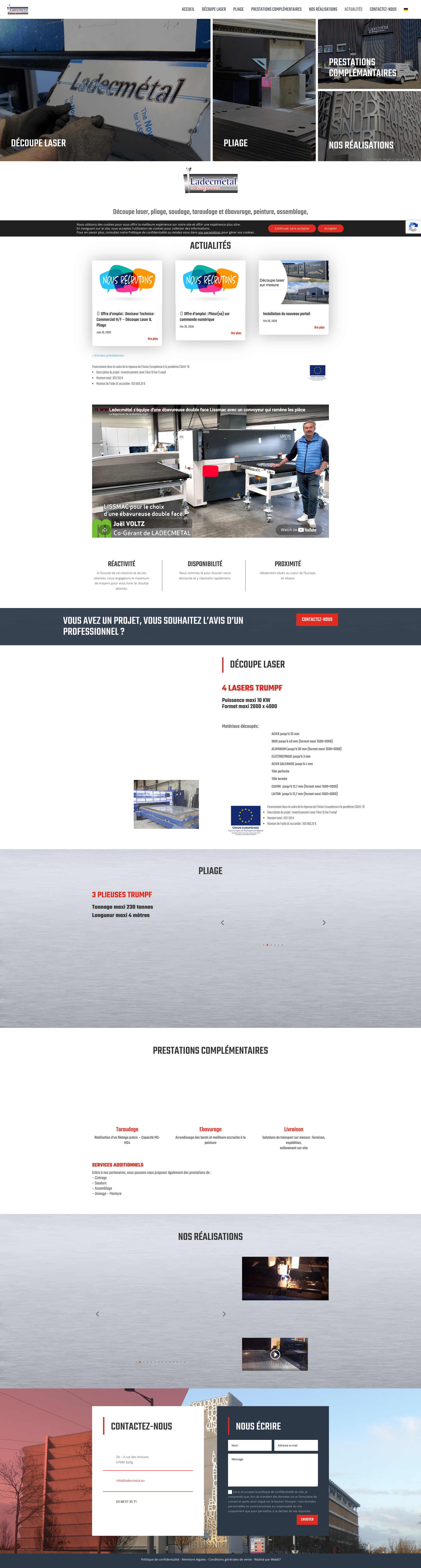 Aperçu du site