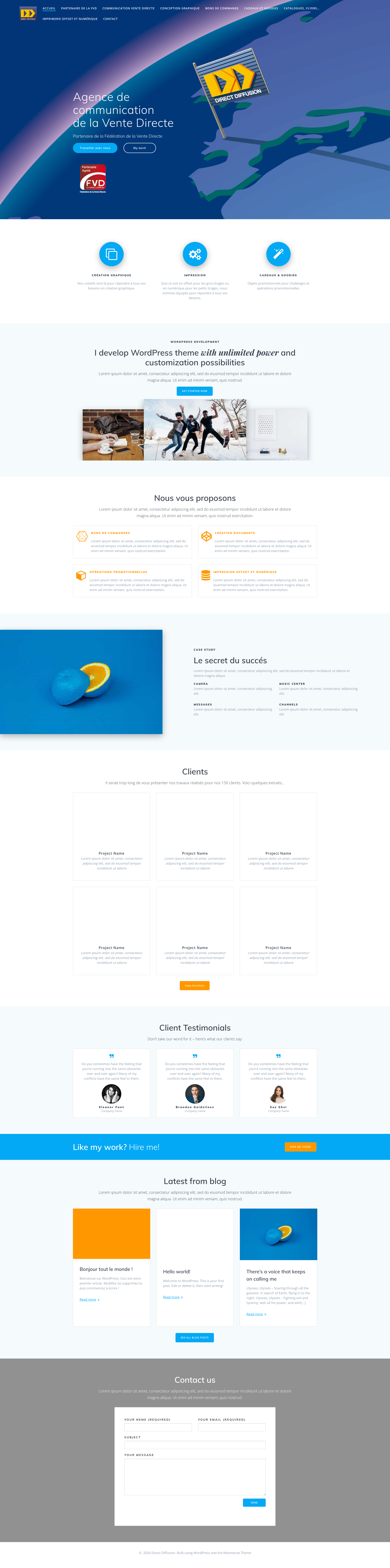 Aperçu du site