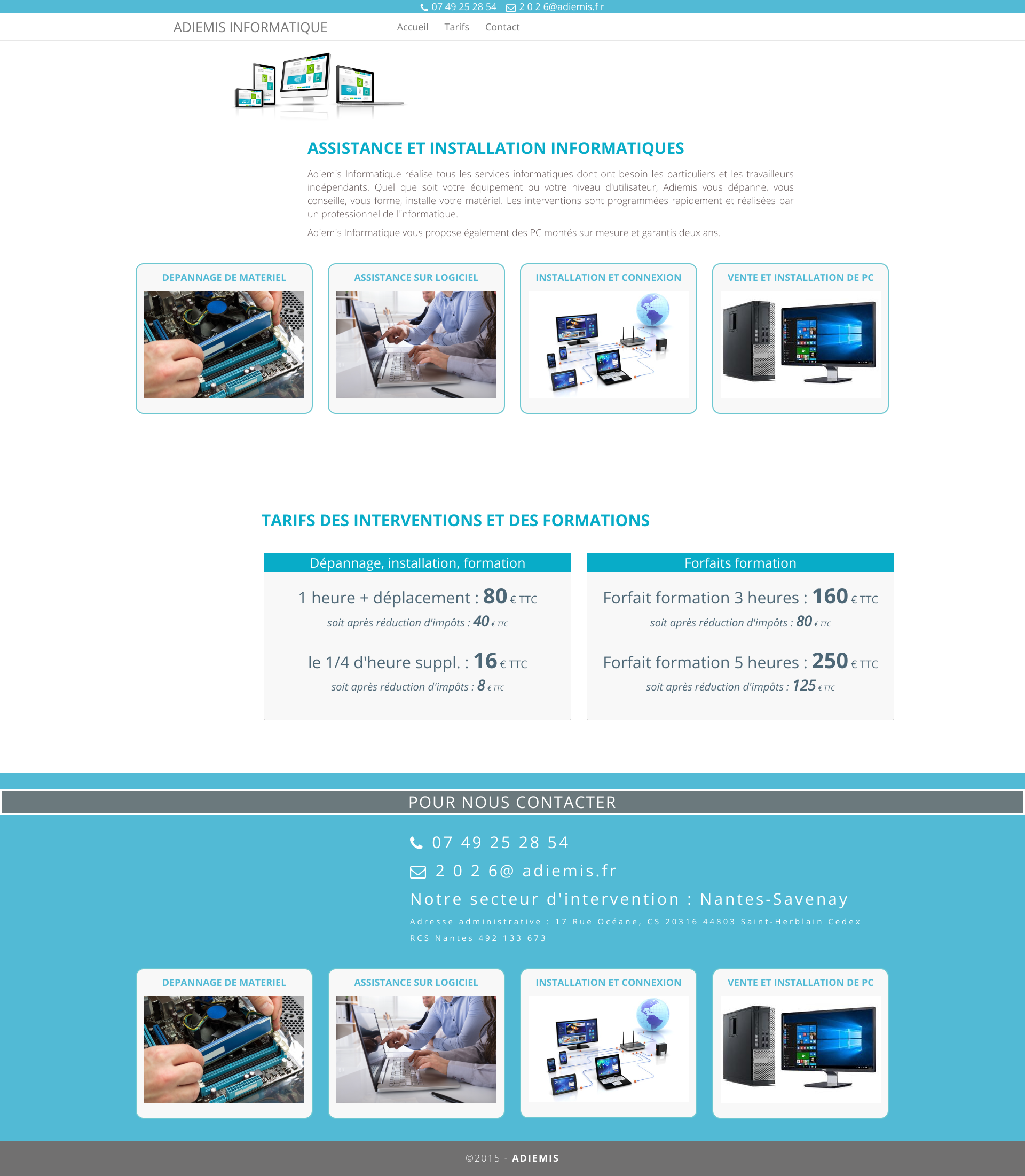 Aperçu du site