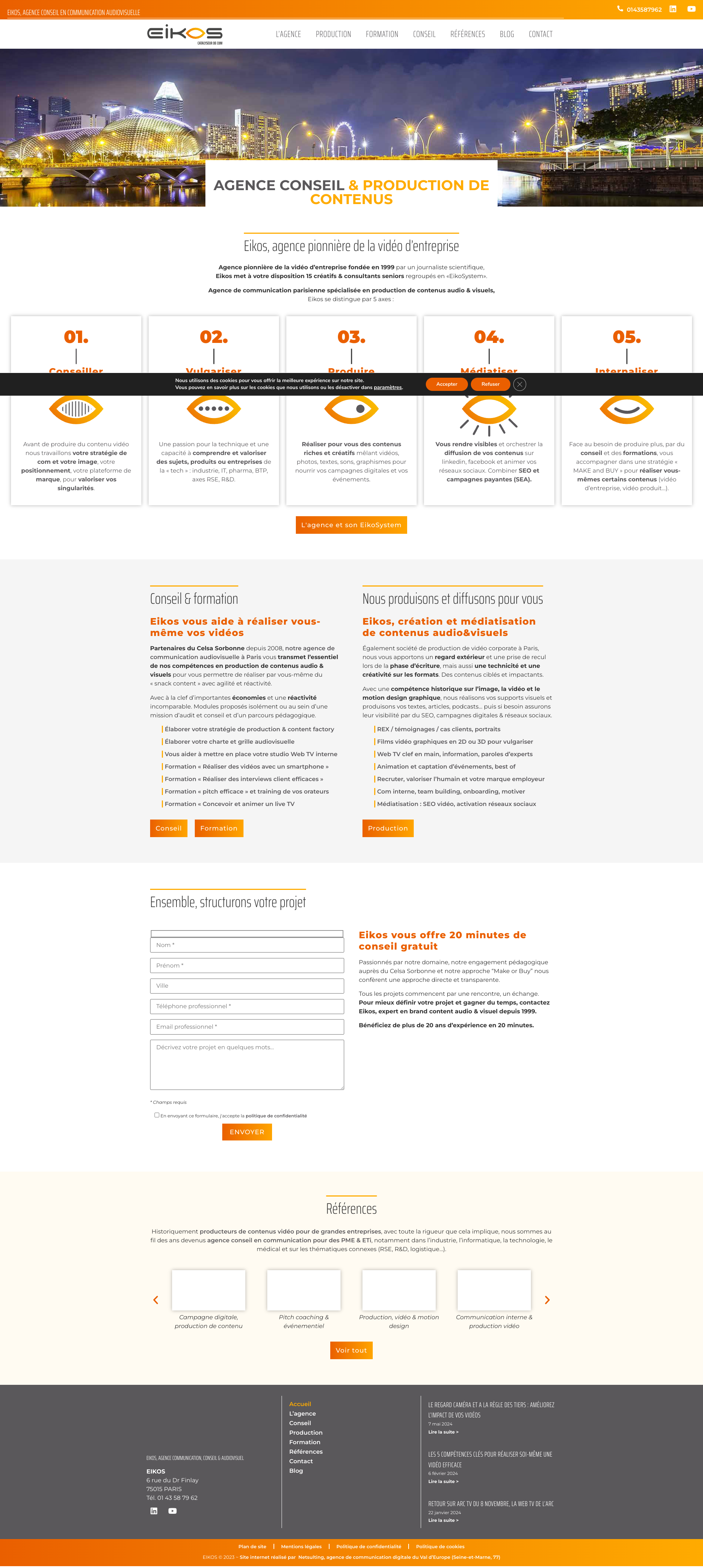 Aperçu du site