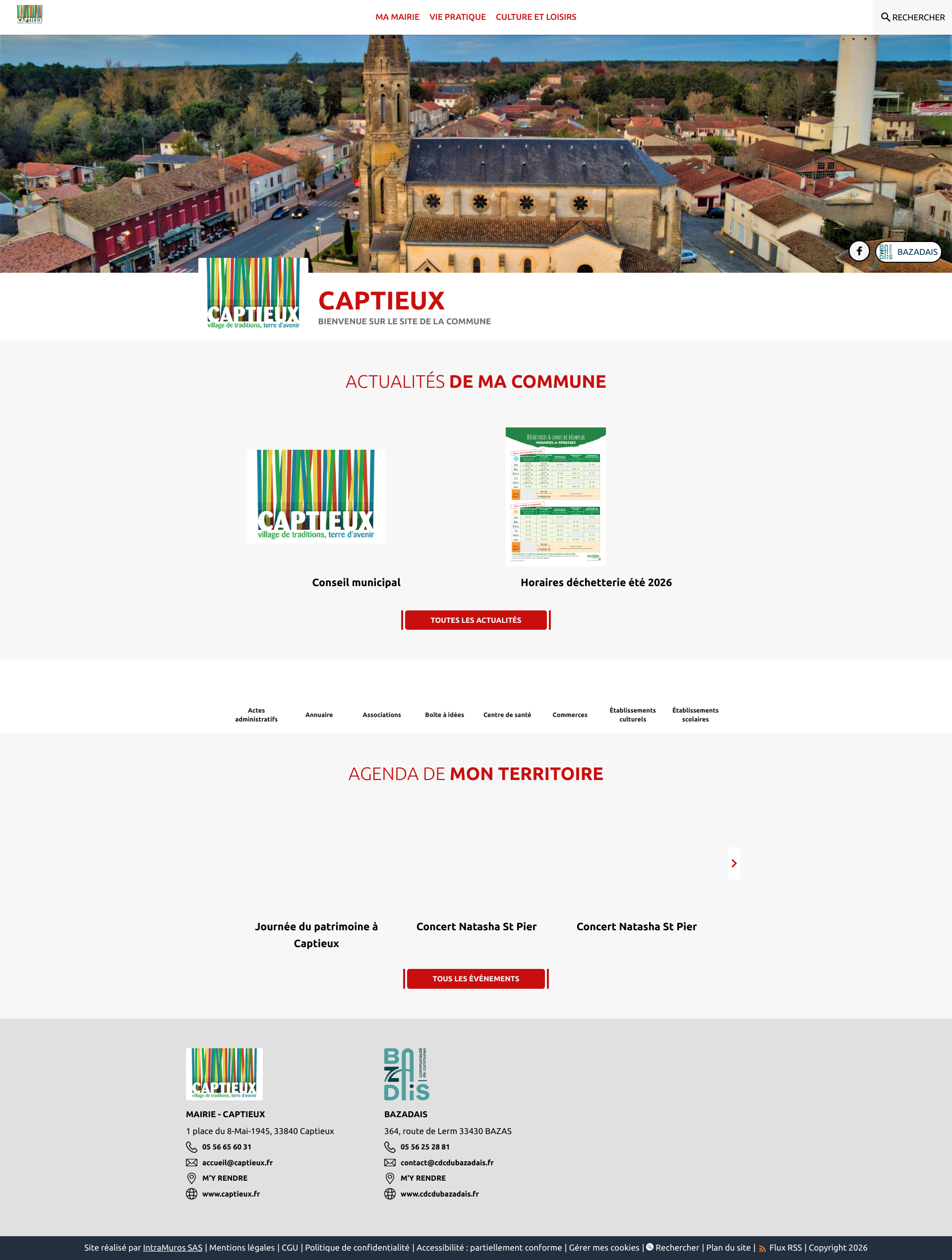 Aperçu du site