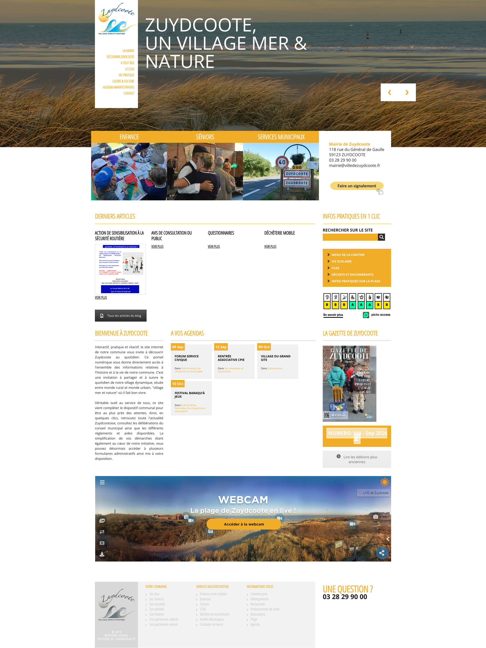 Aperçu du site