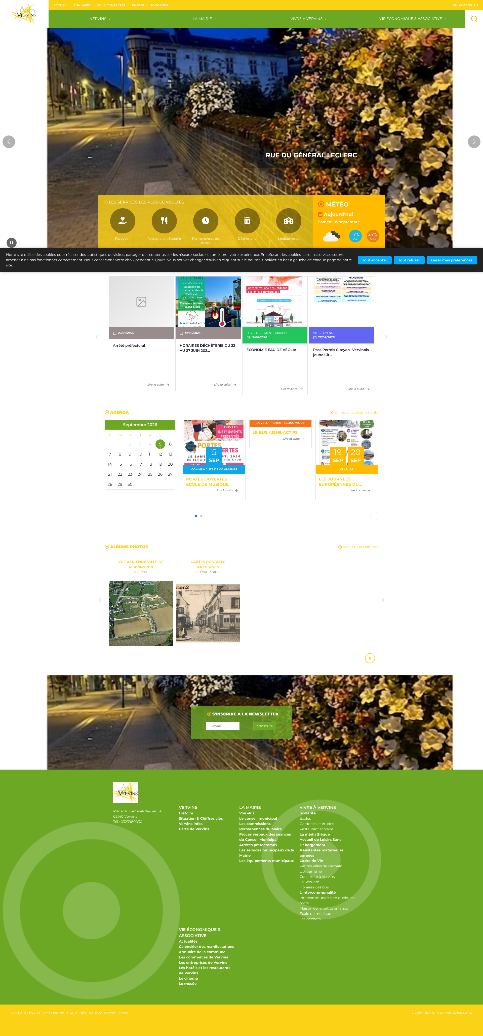 Aperçu du site