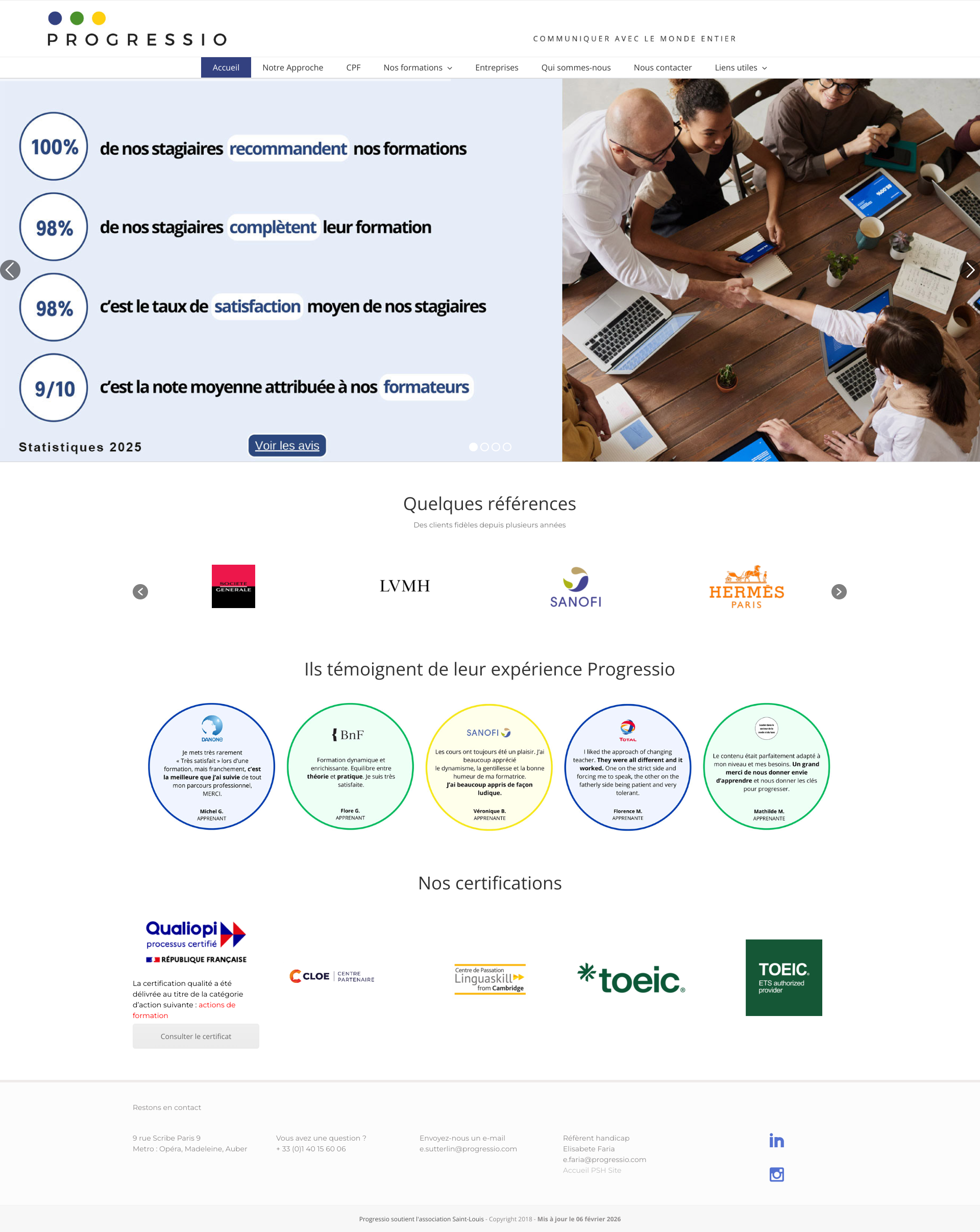 Aperçu du site