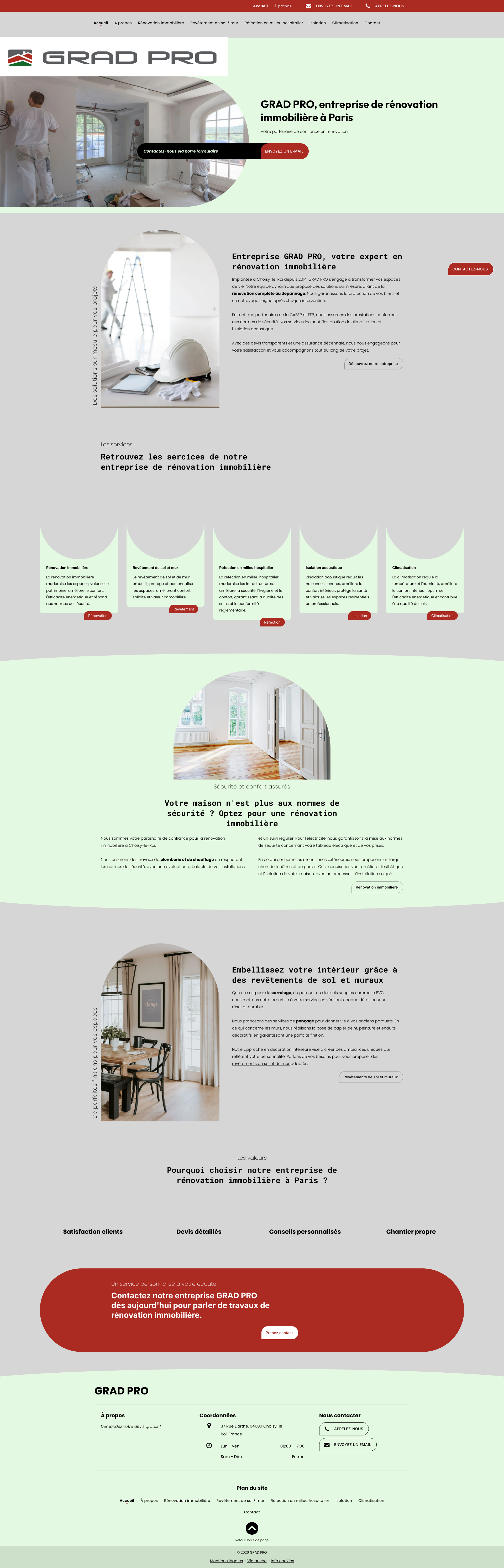 Aperçu du site