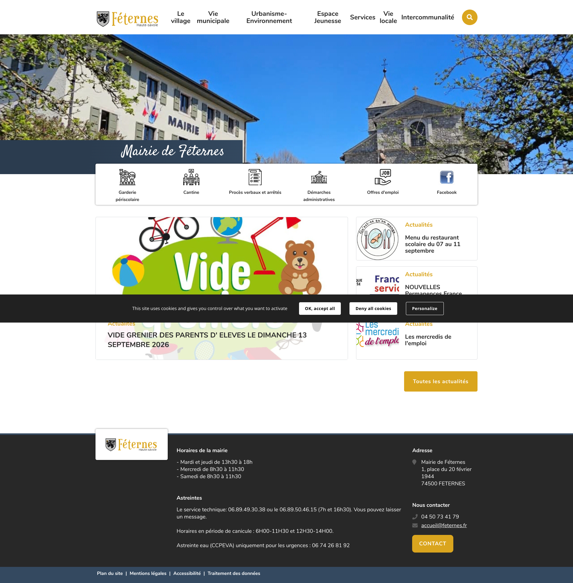Aperçu du site