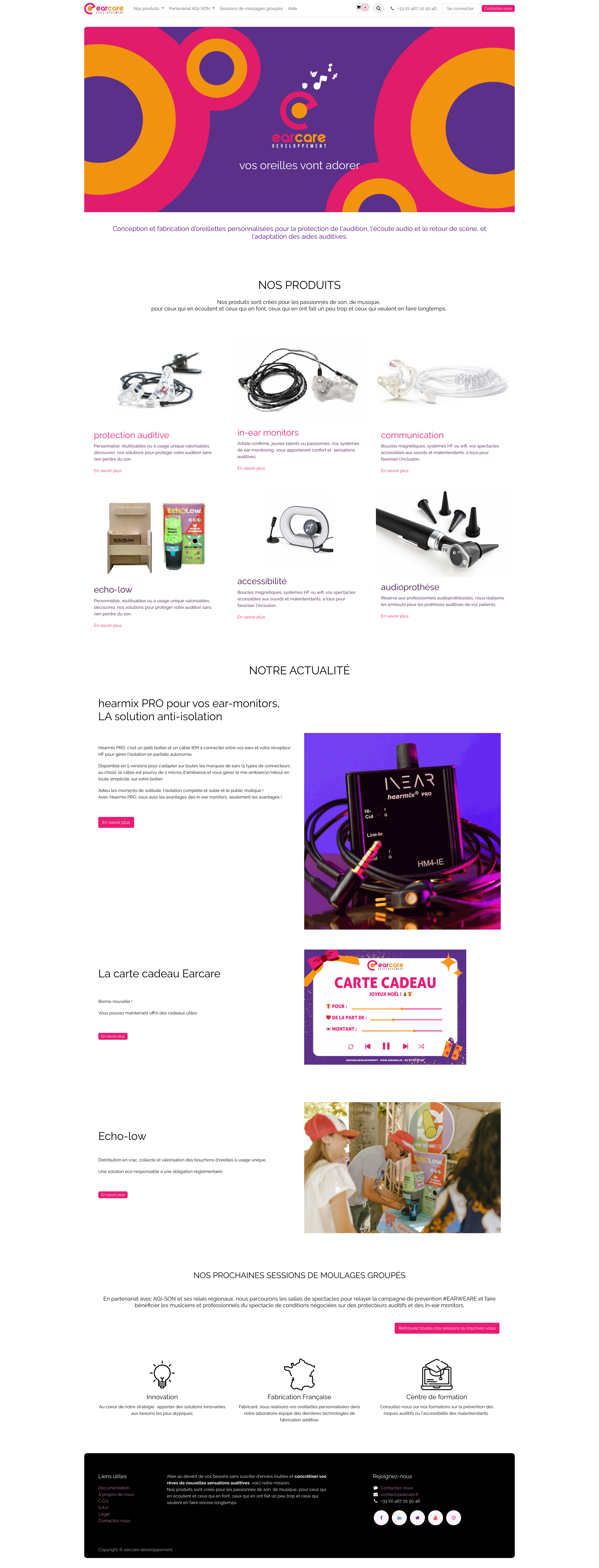 Aperçu du site