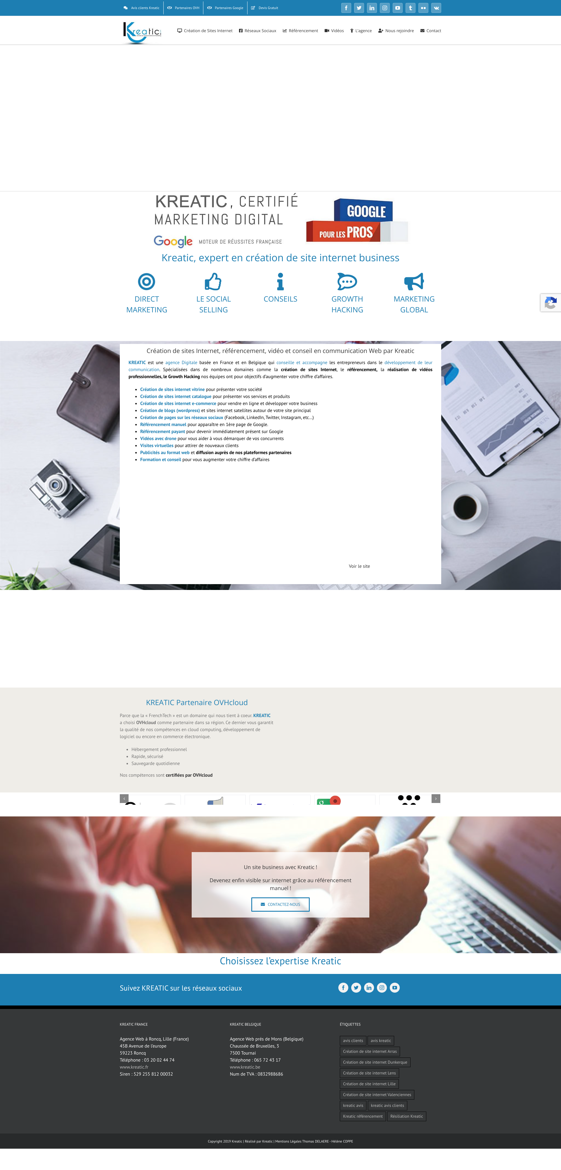 Aperçu du site