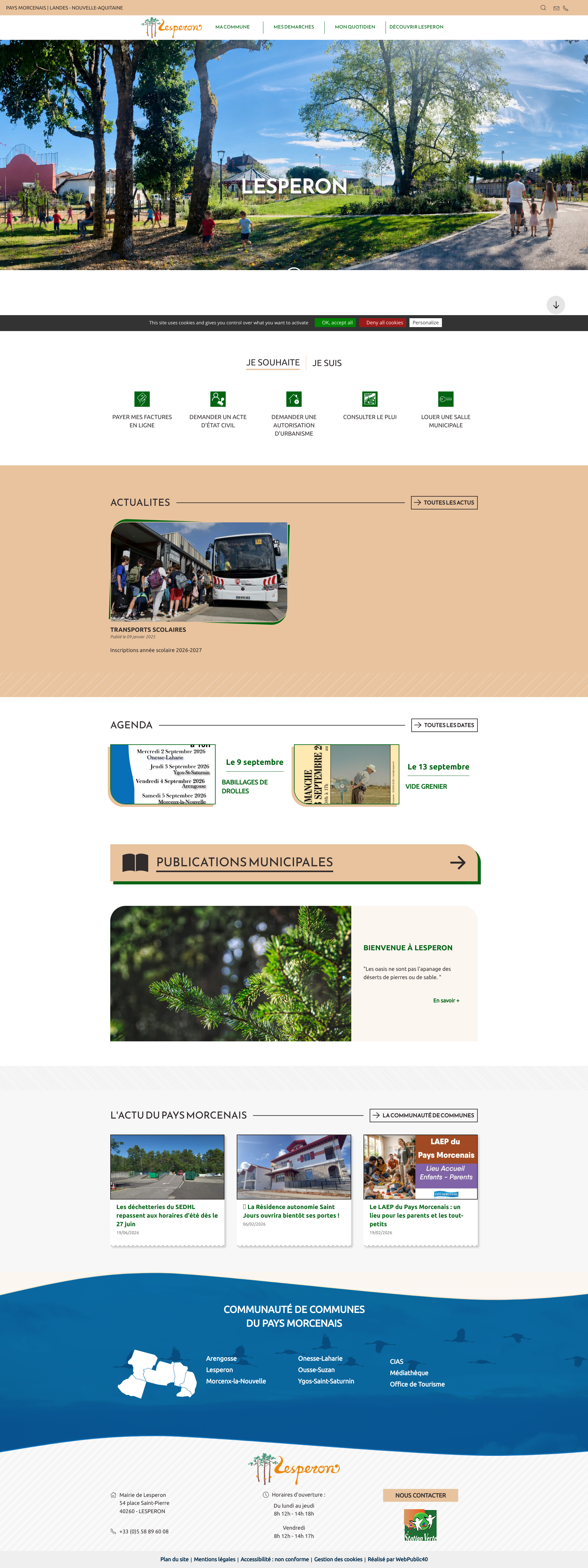 Aperçu du site