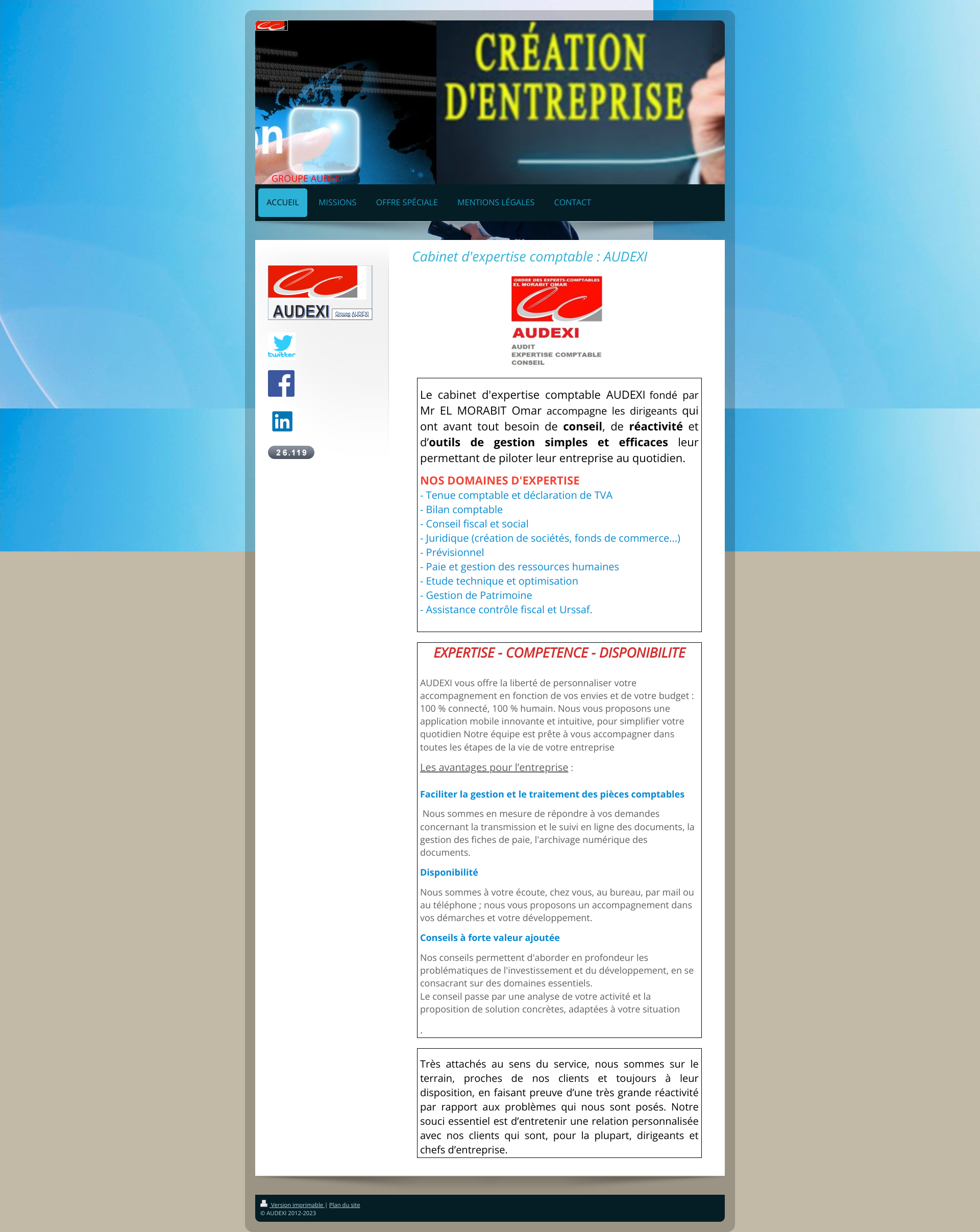 Aperçu du site