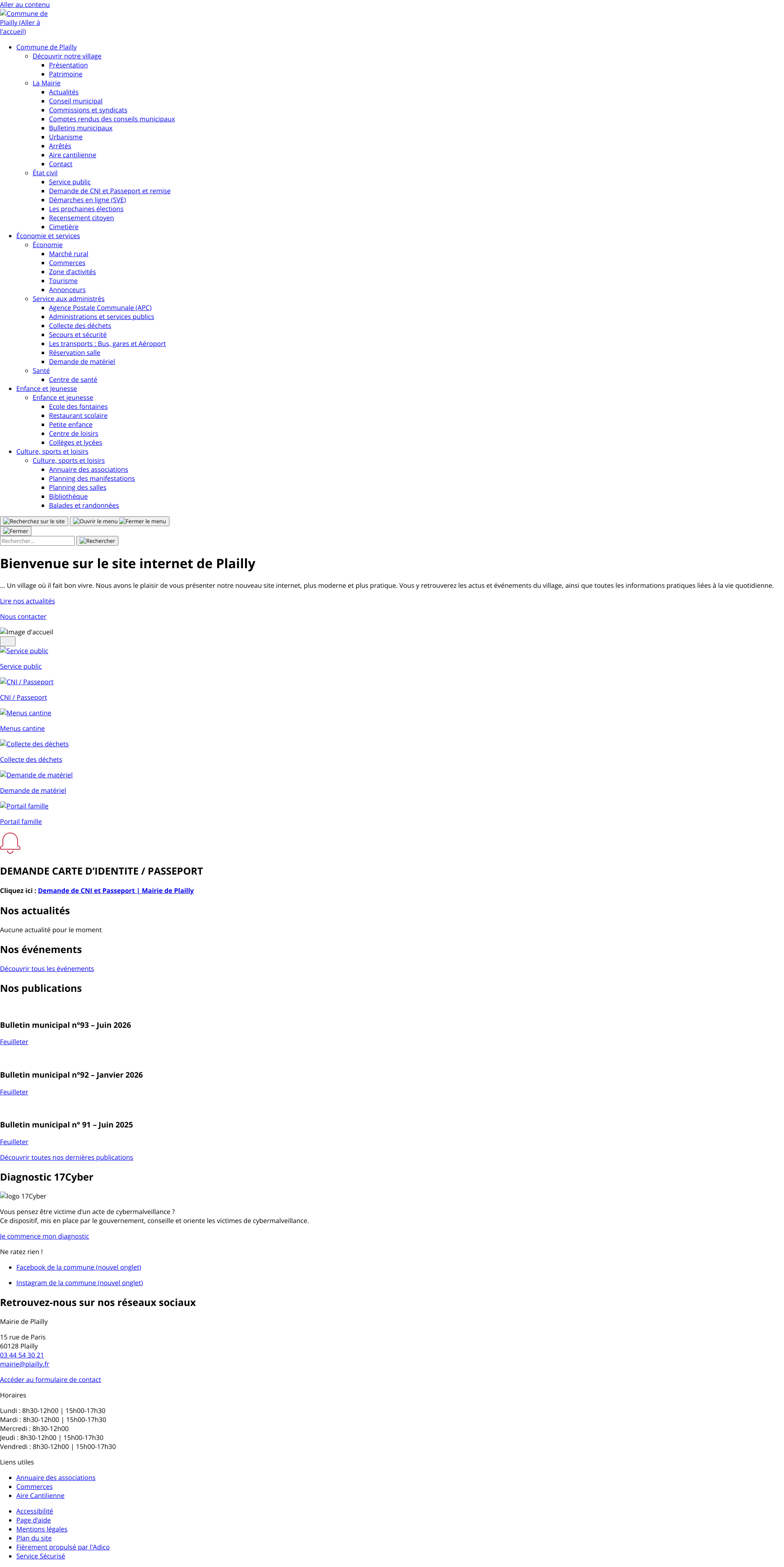 Aperçu du site