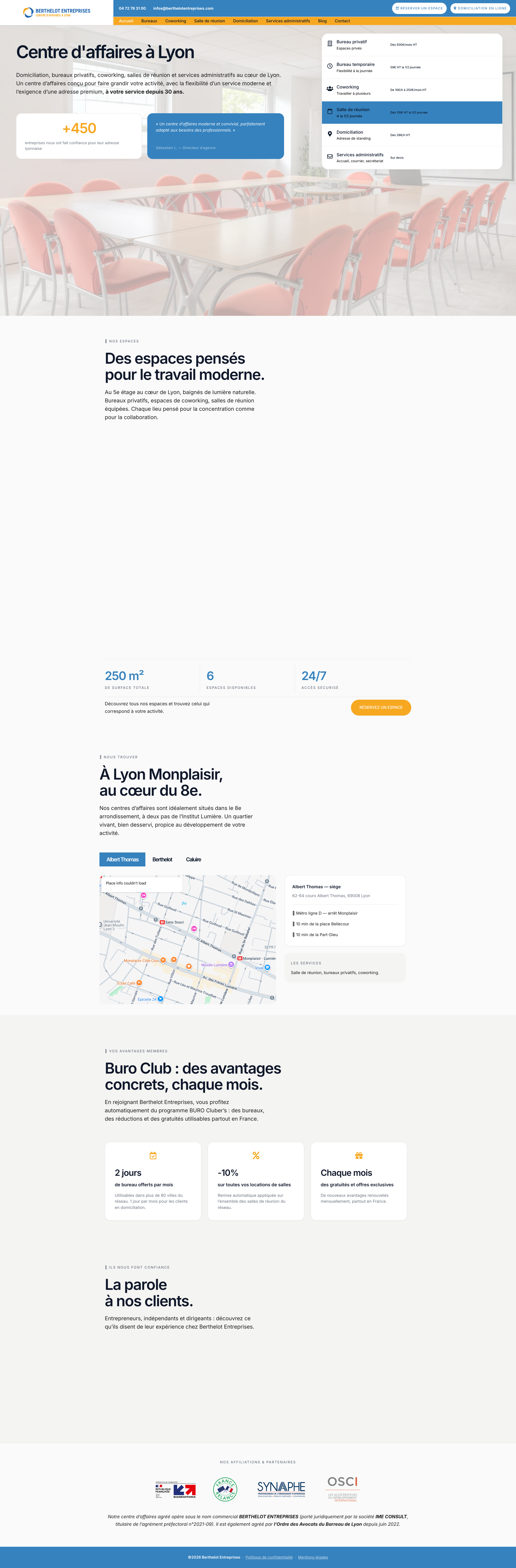 Aperçu du site