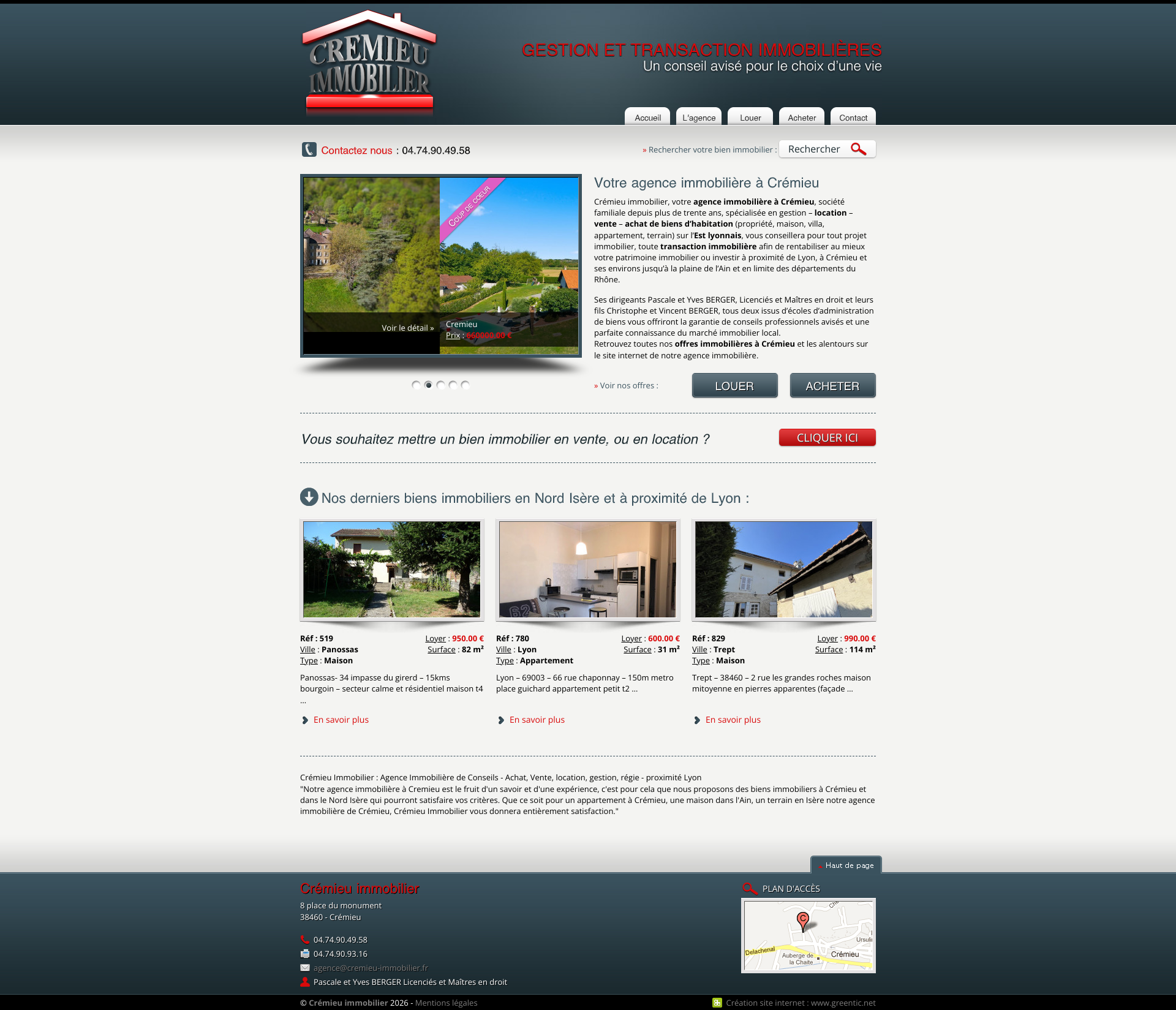 Aperçu du site