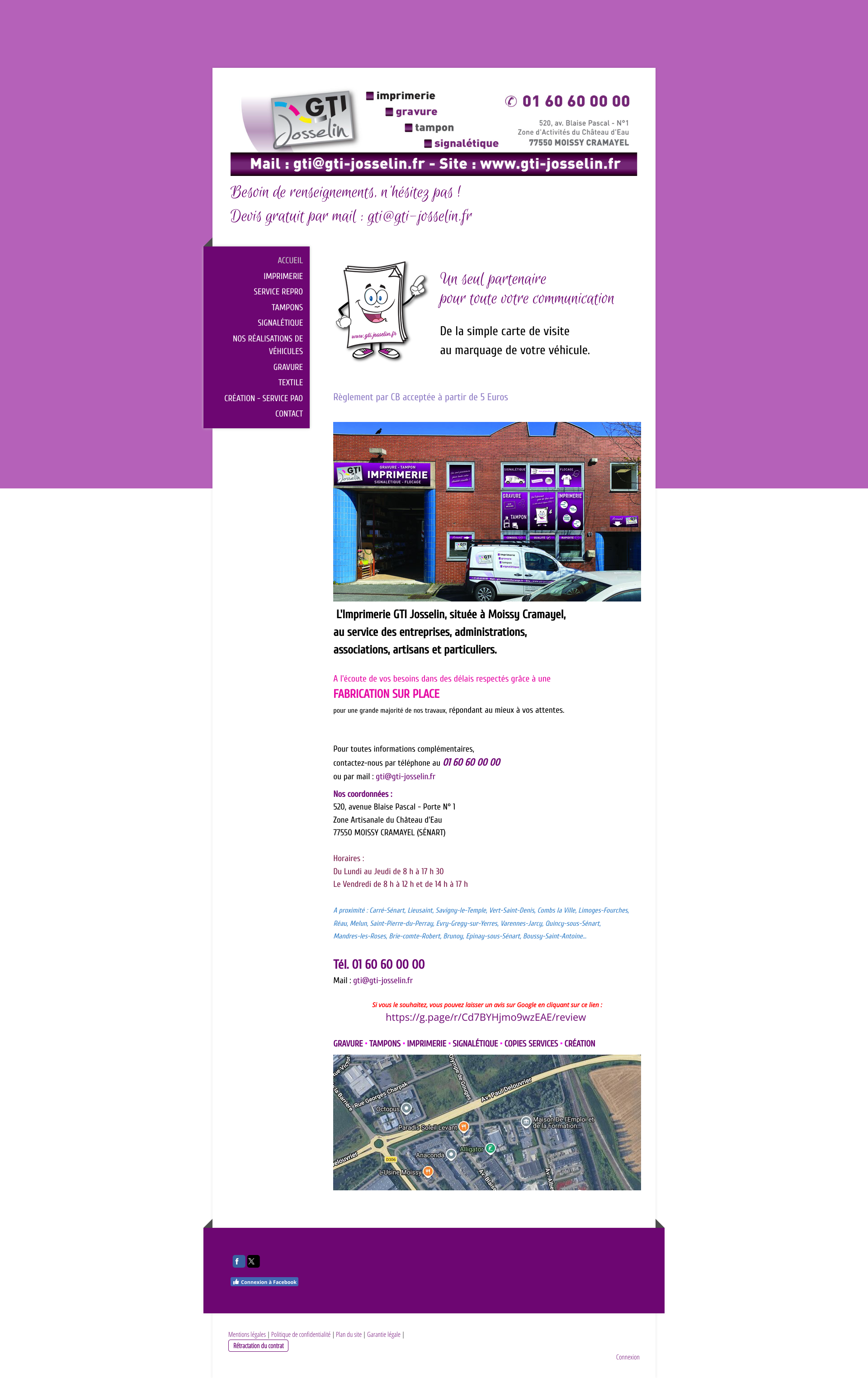 Aperçu du site