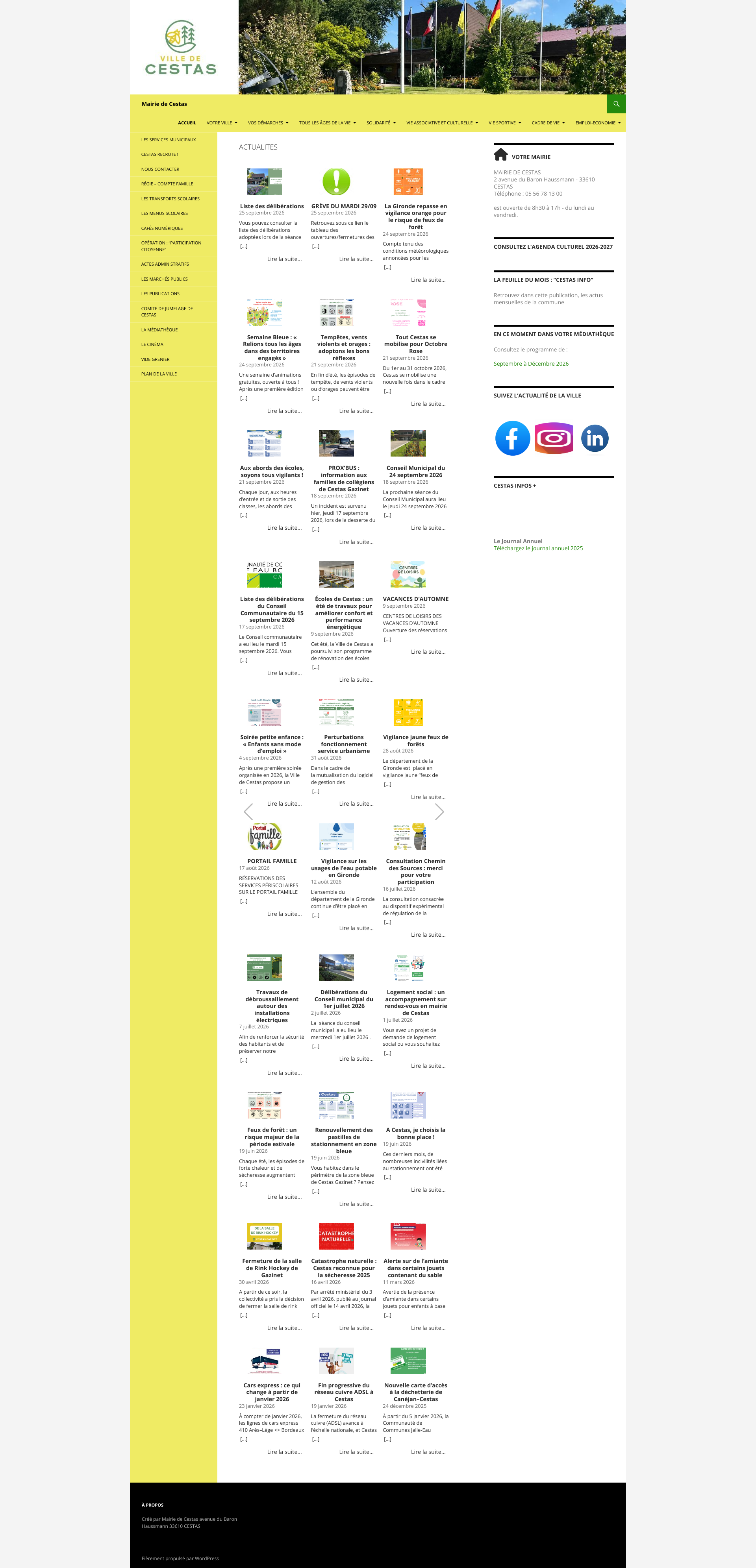 Aperçu du site