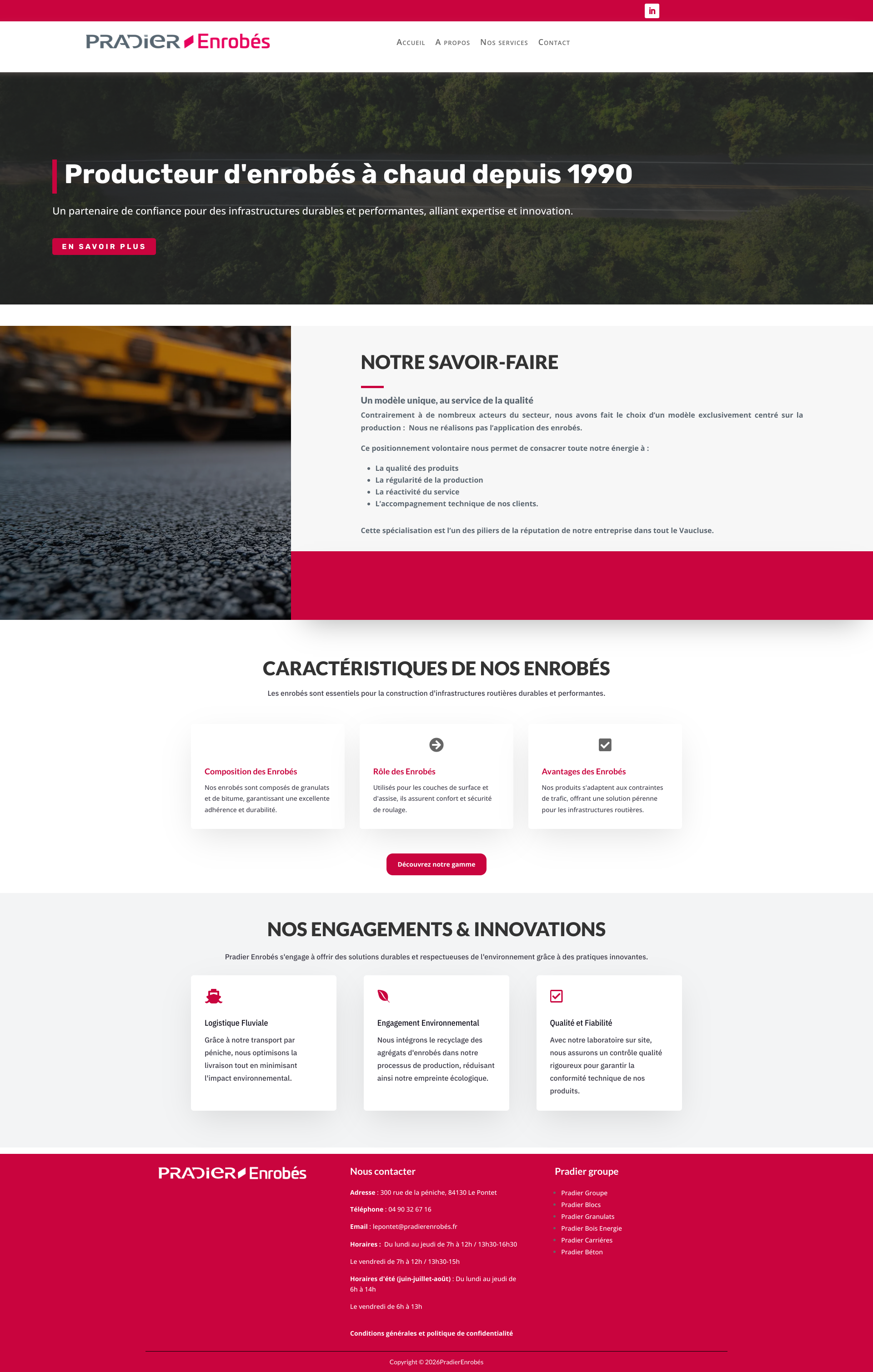 Aperçu du site
