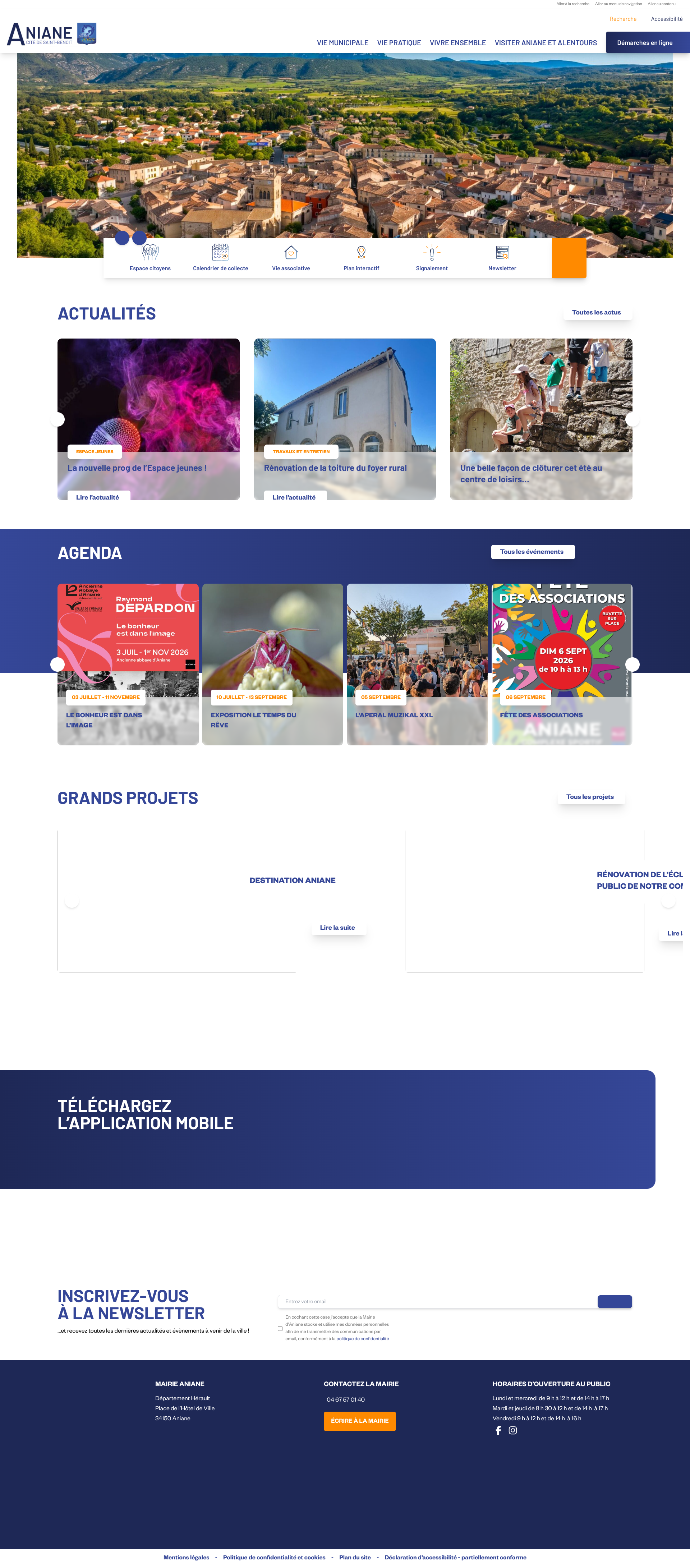 Aperçu du site