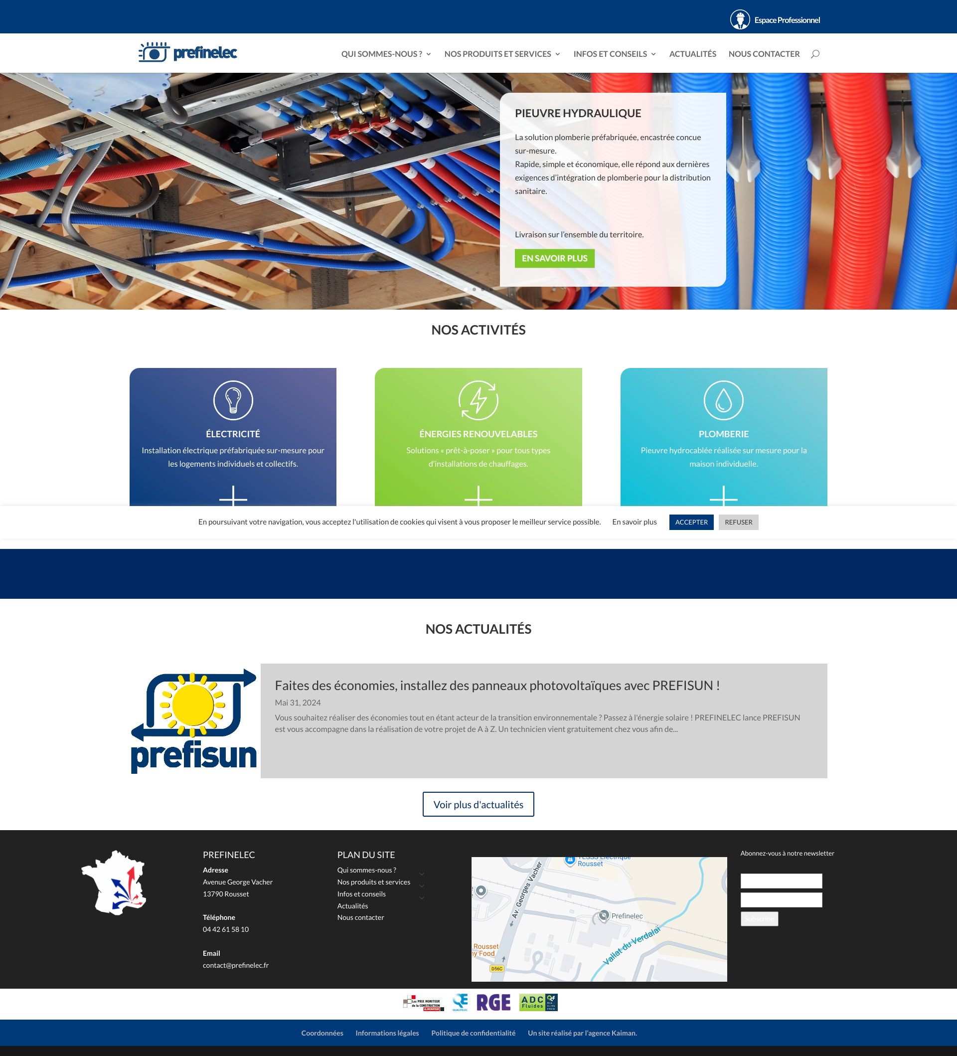Aperçu du site