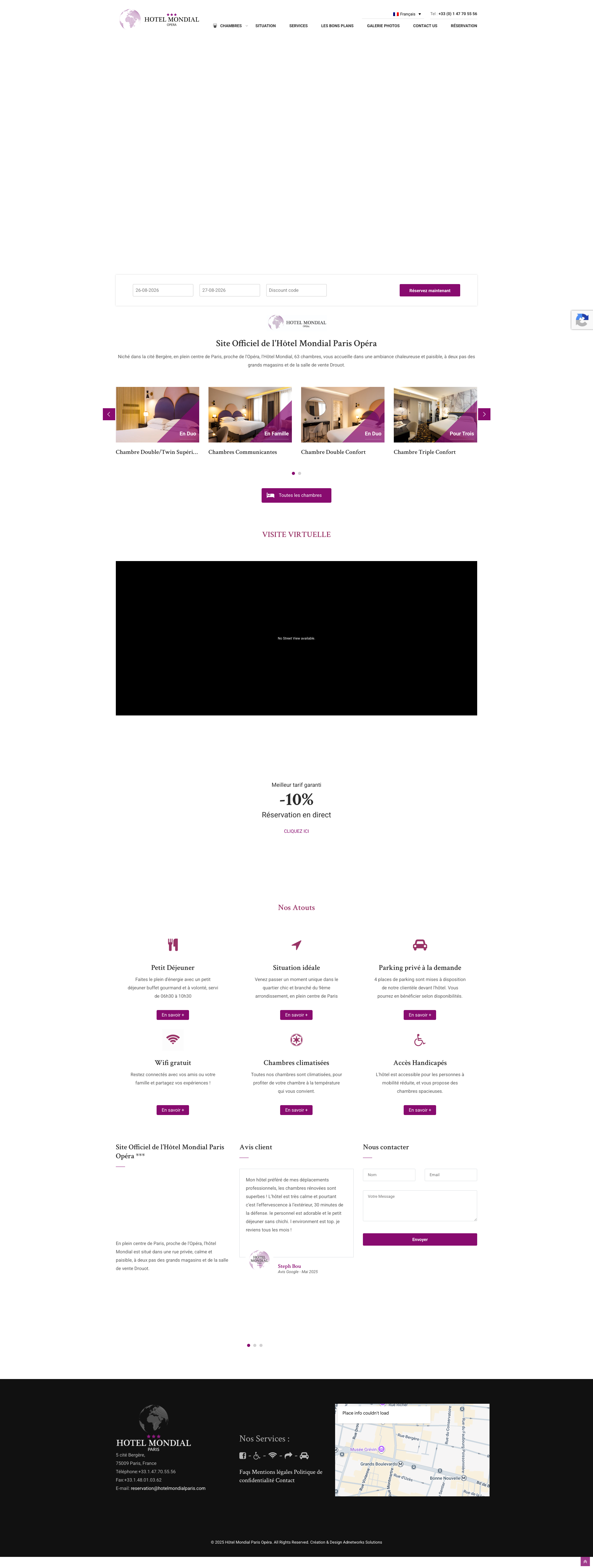 Aperçu du site