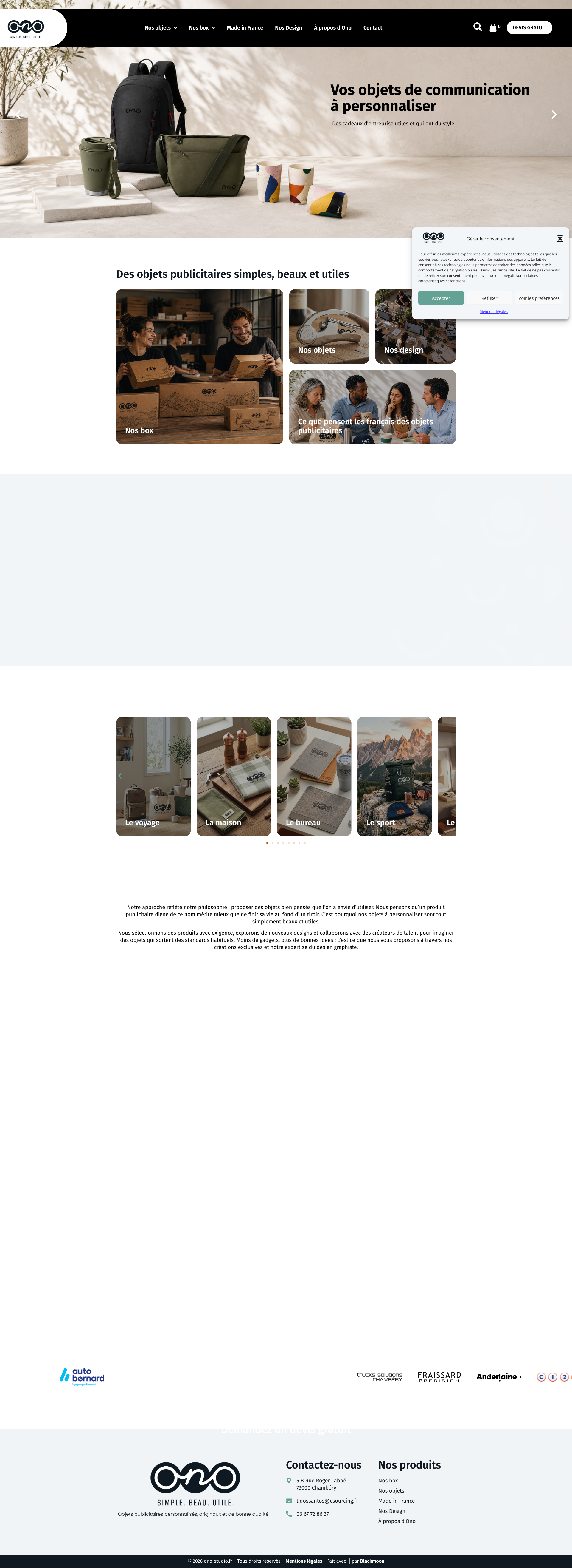 Aperçu du site