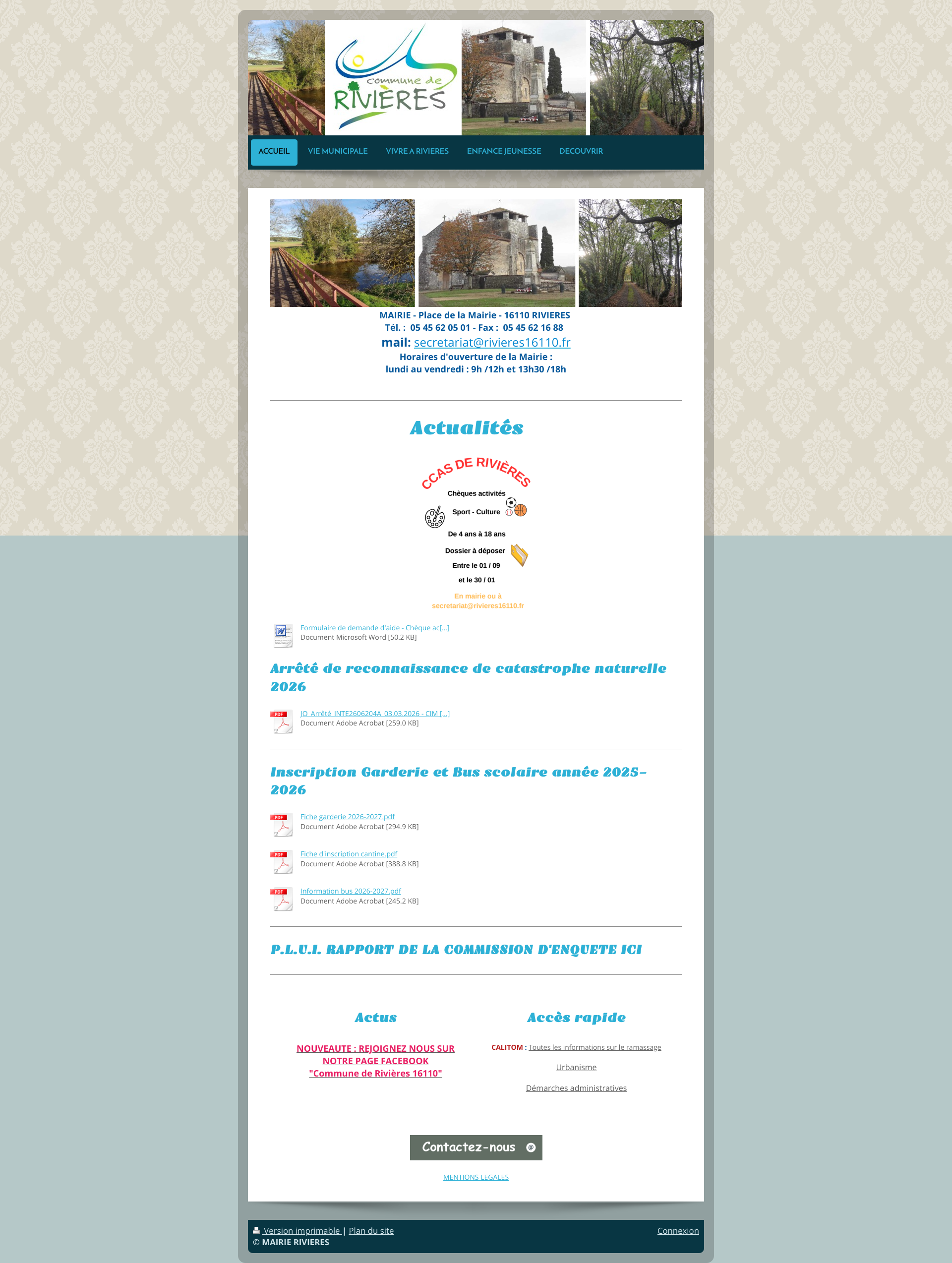Aperçu du site