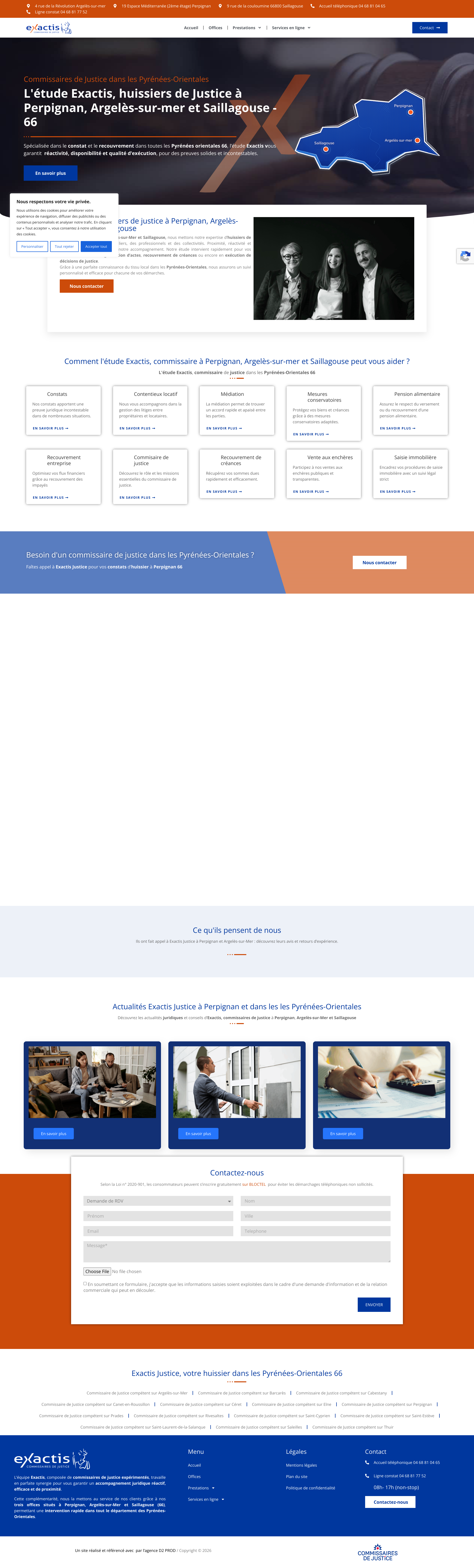 Aperçu du site