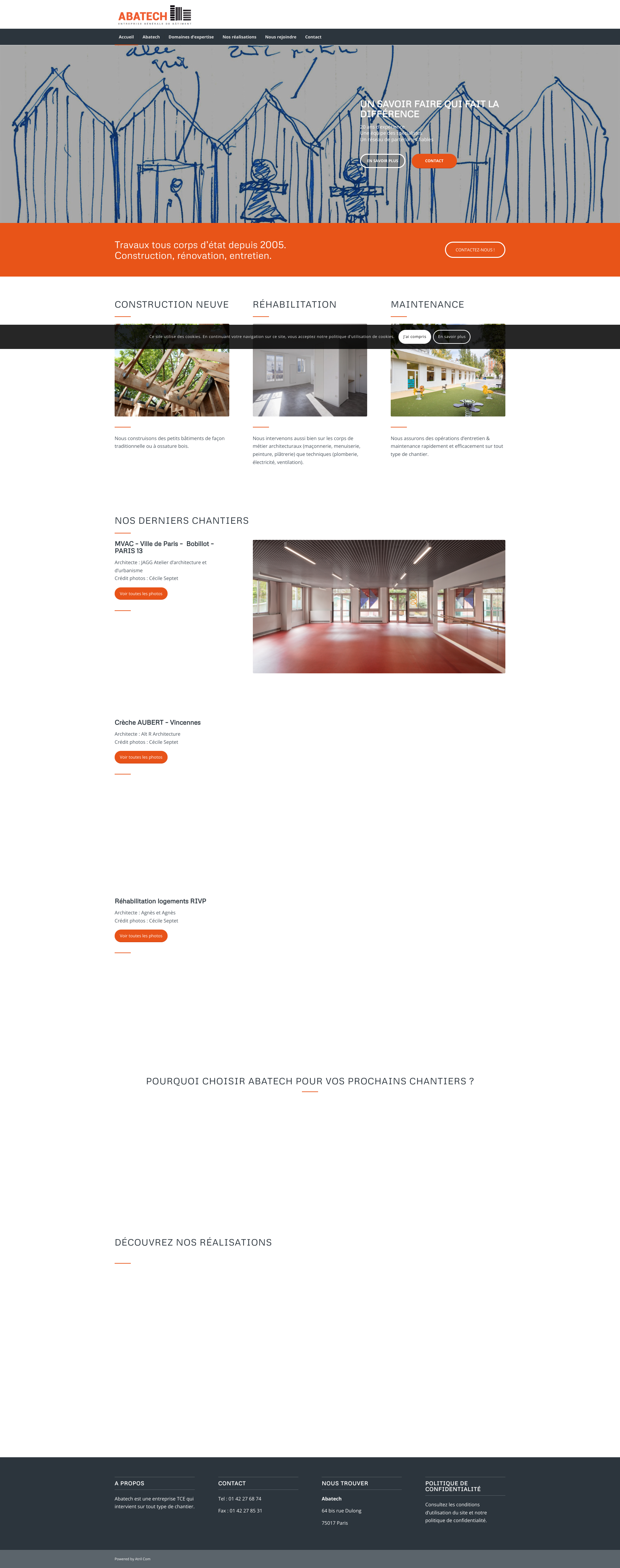 Aperçu du site