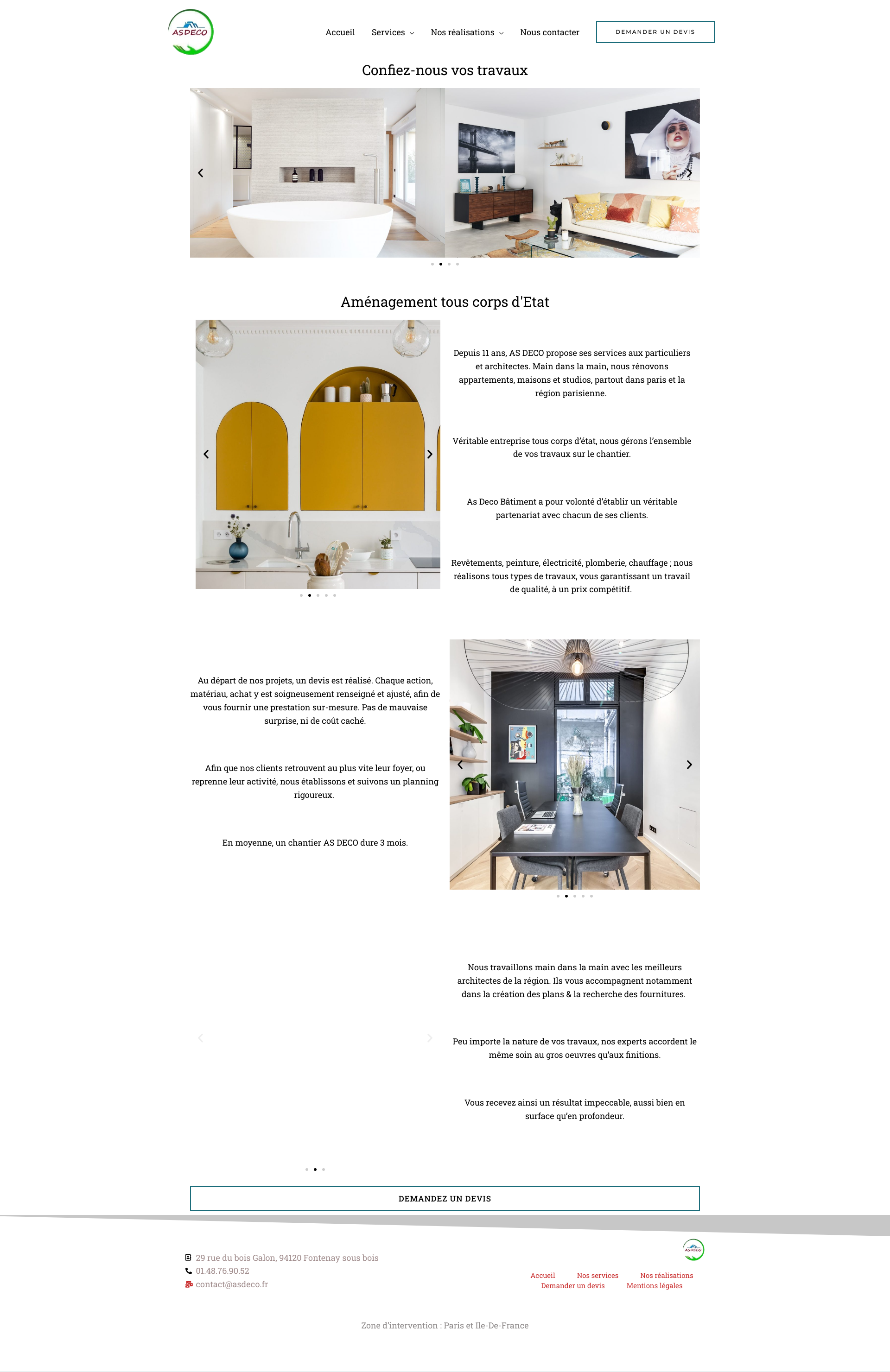 Aperçu du site