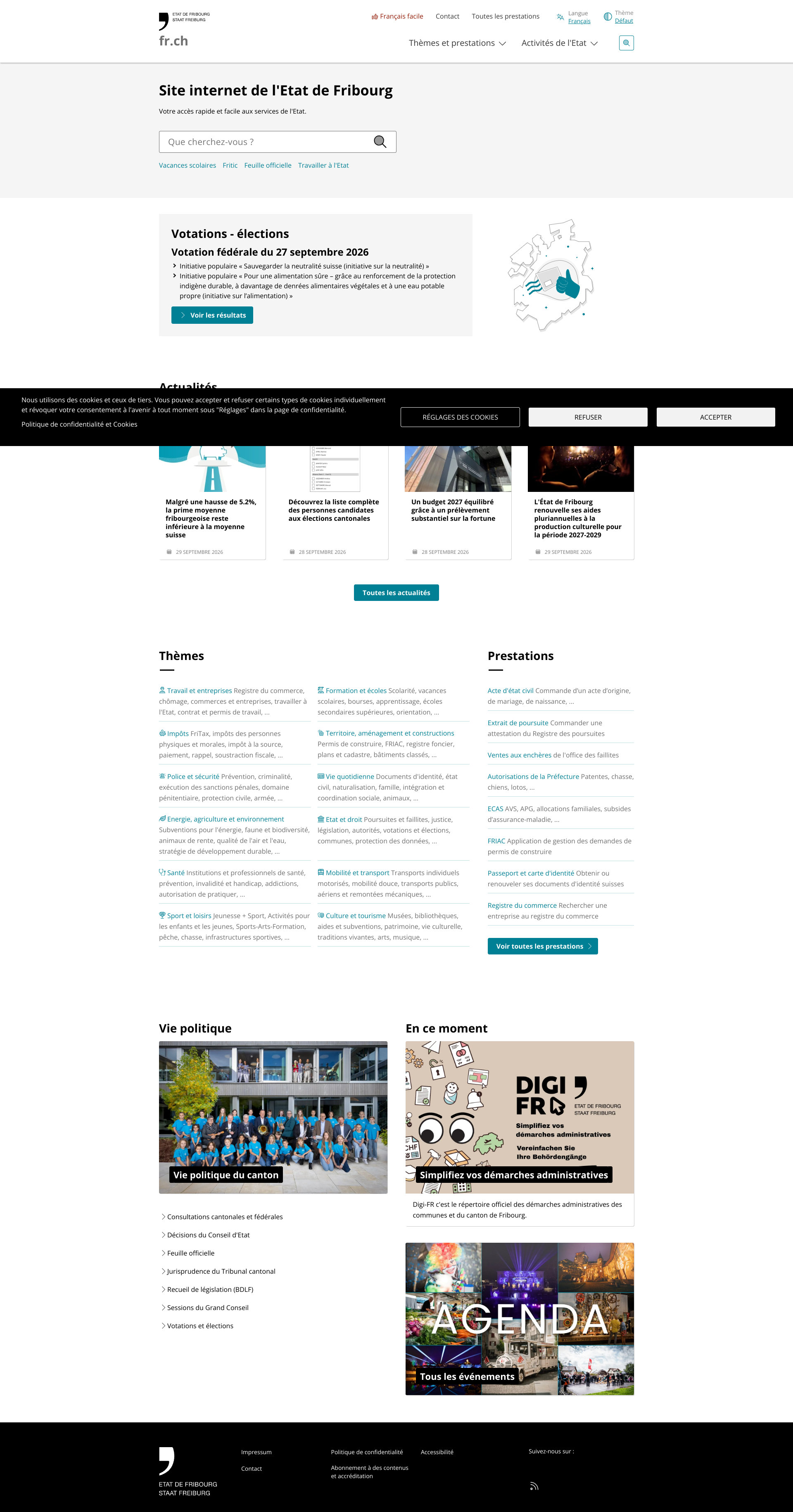 Aperçu du site