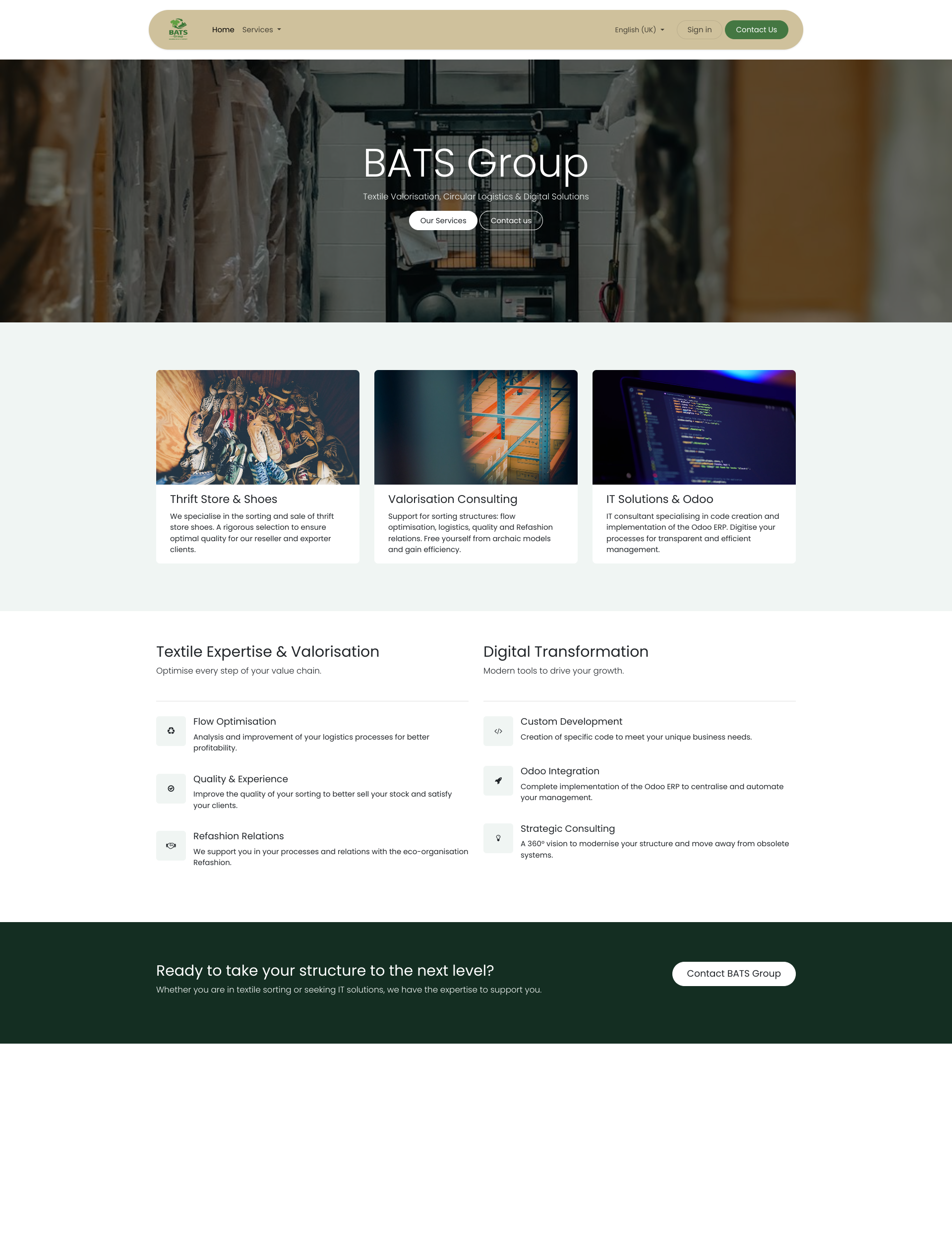 Aperçu du site