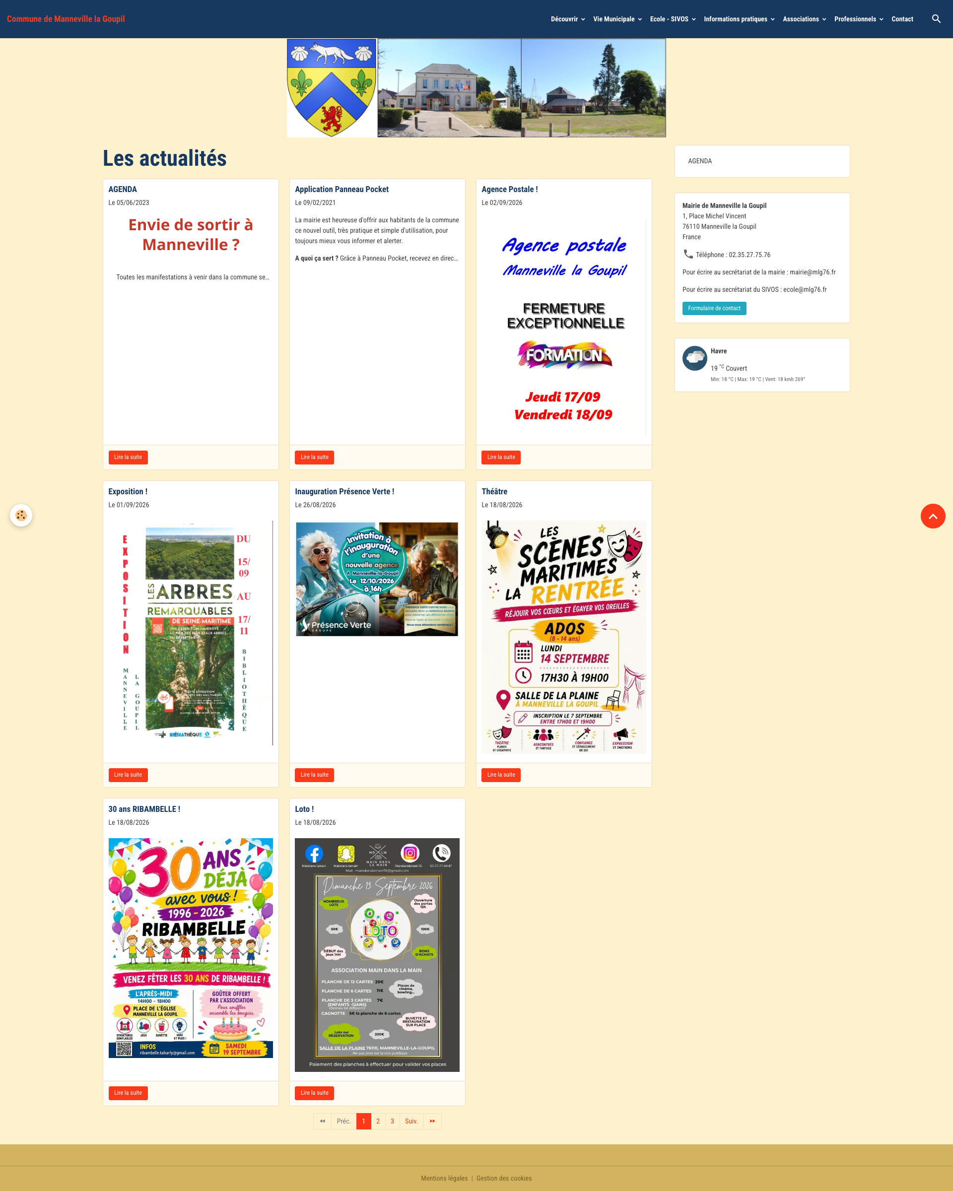 Aperçu du site