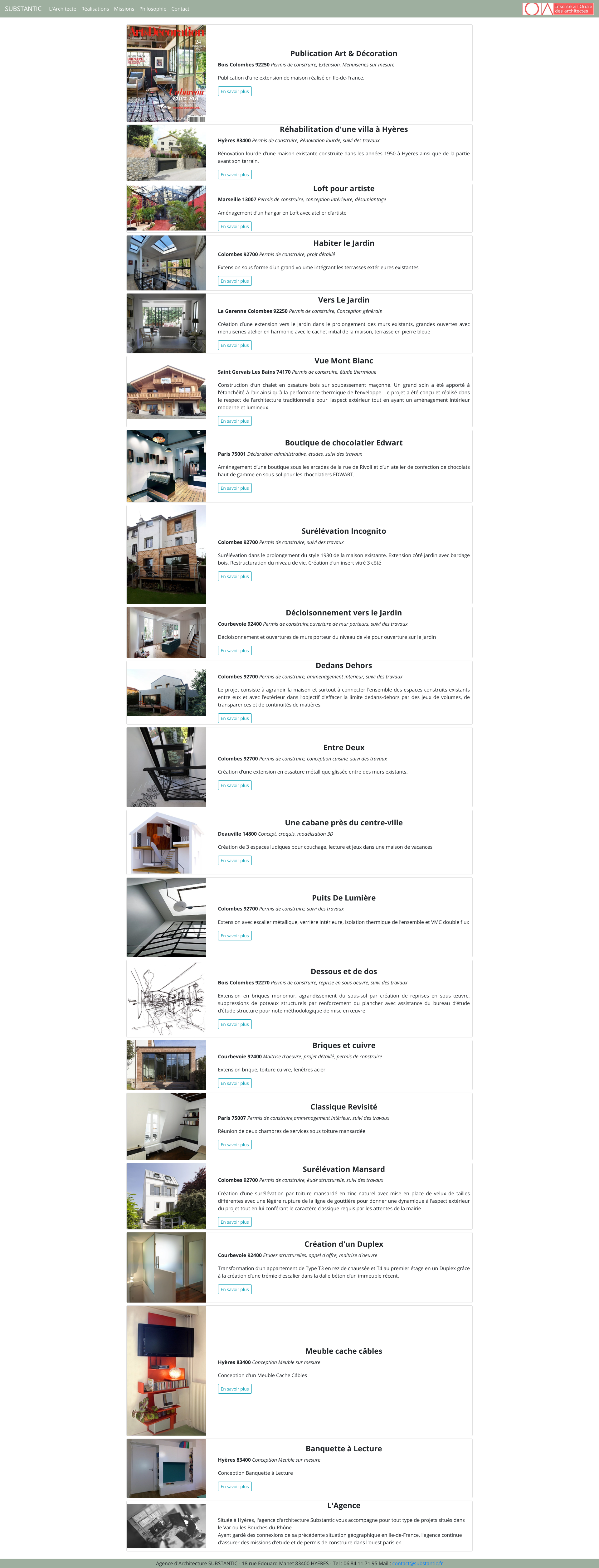 Aperçu du site