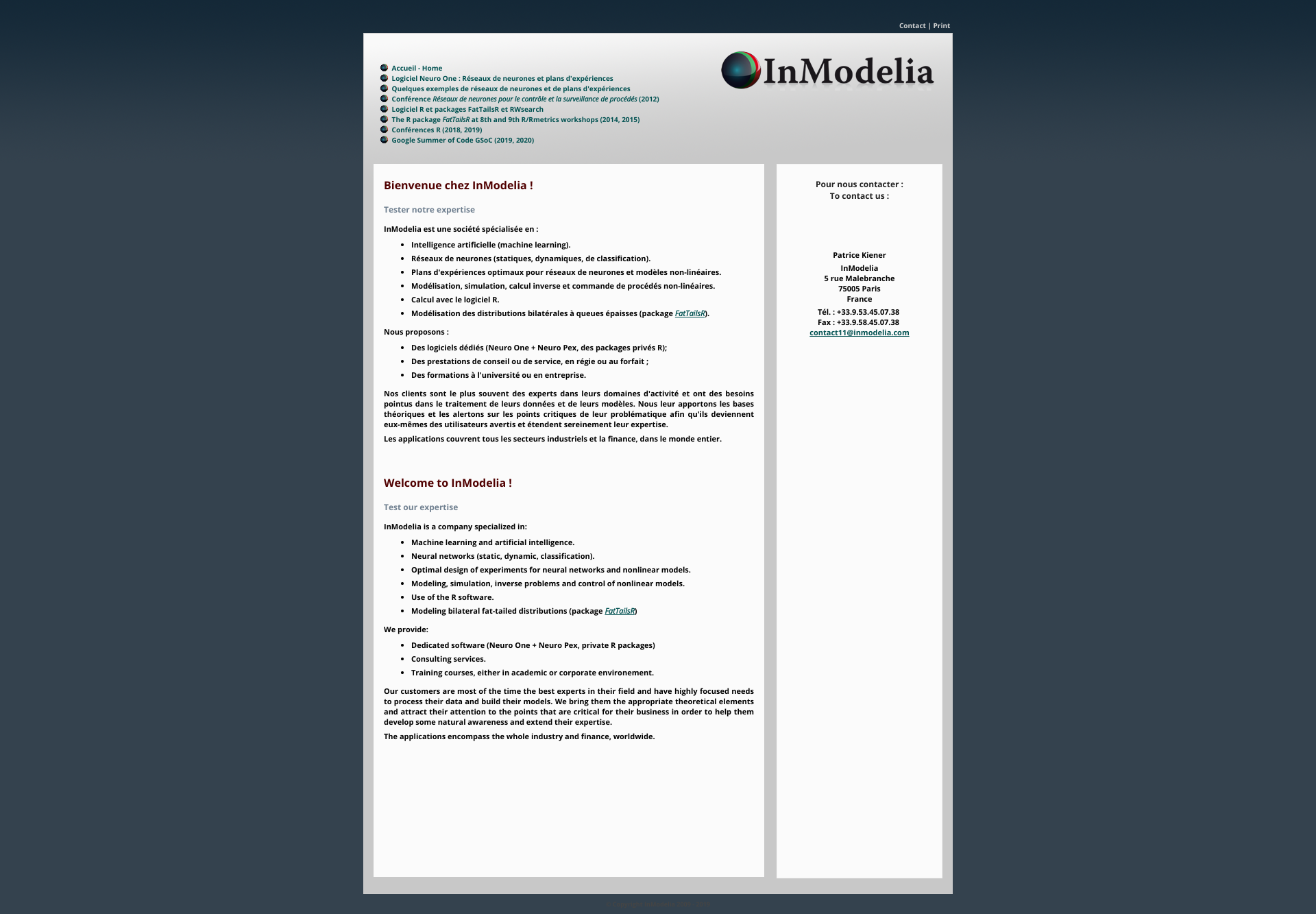 Aperçu du site