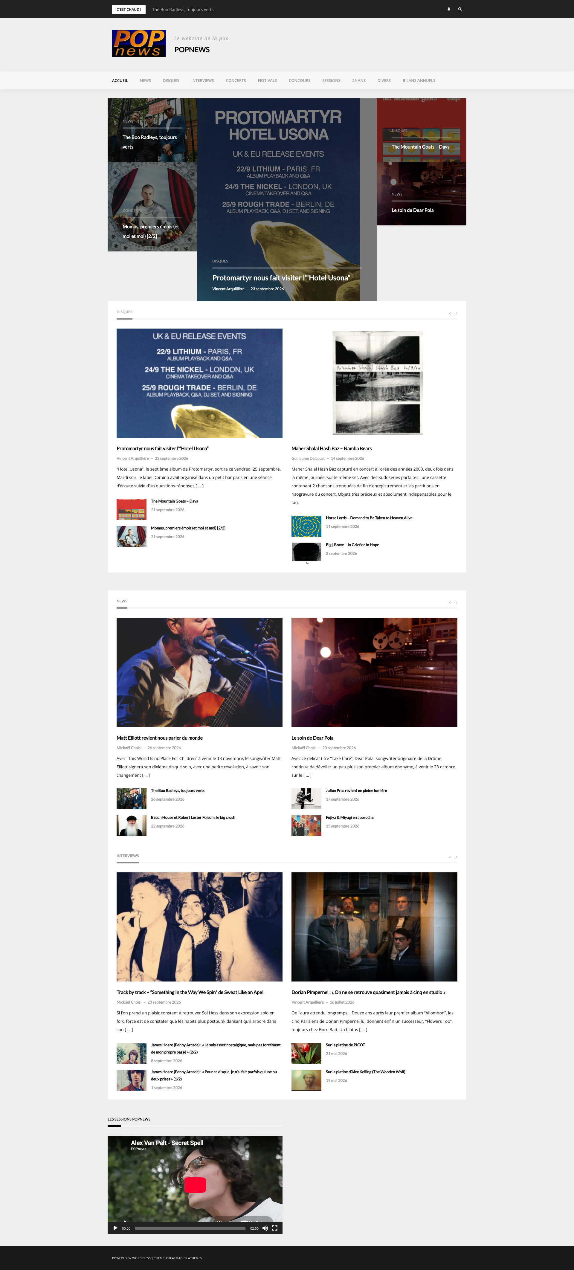 Aperçu du site