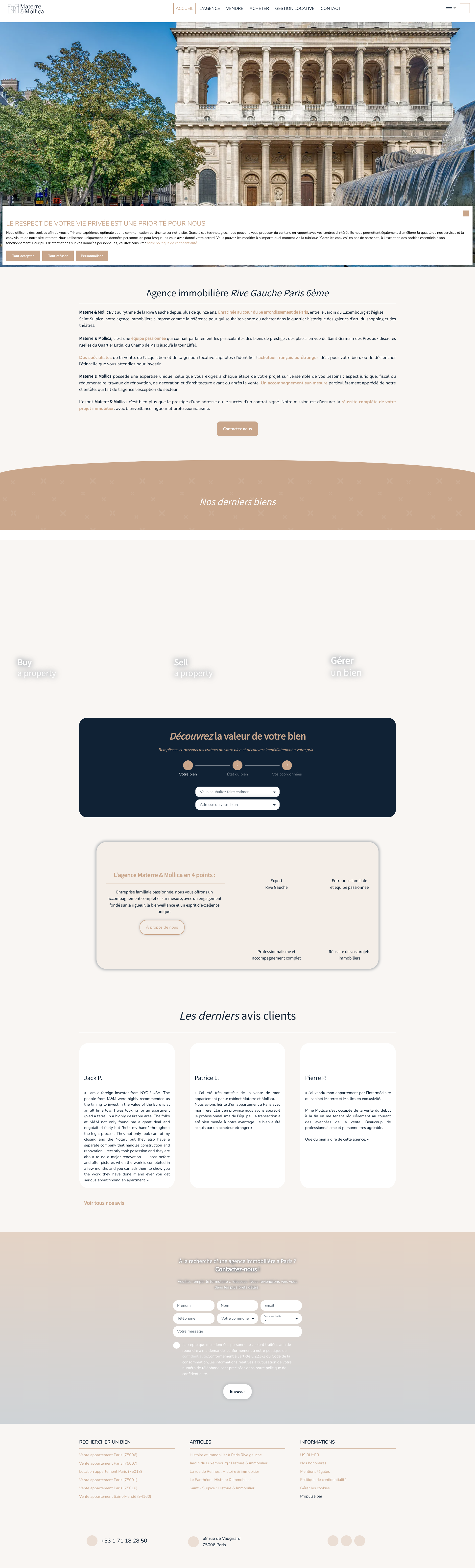 Aperçu du site
