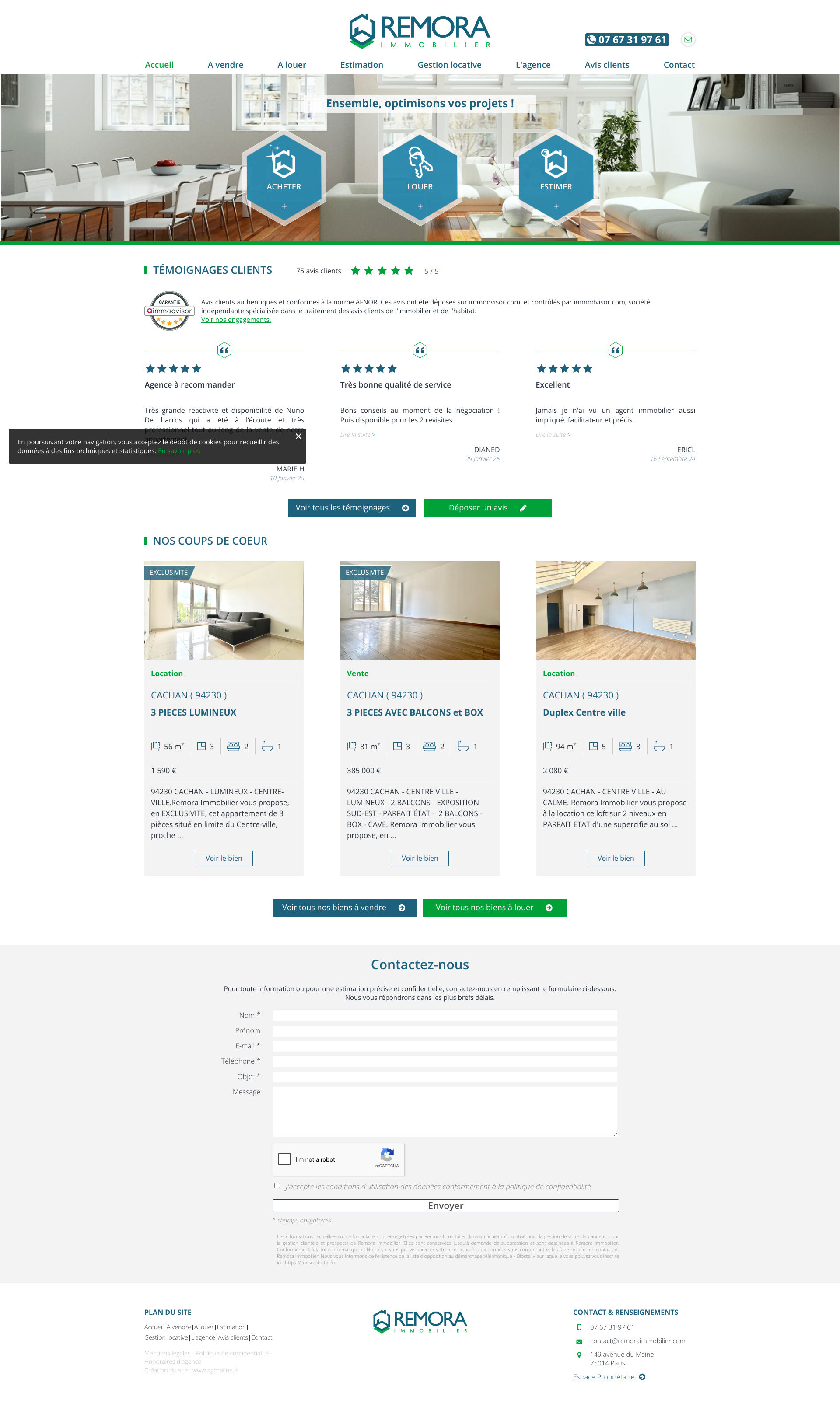 Aperçu du site