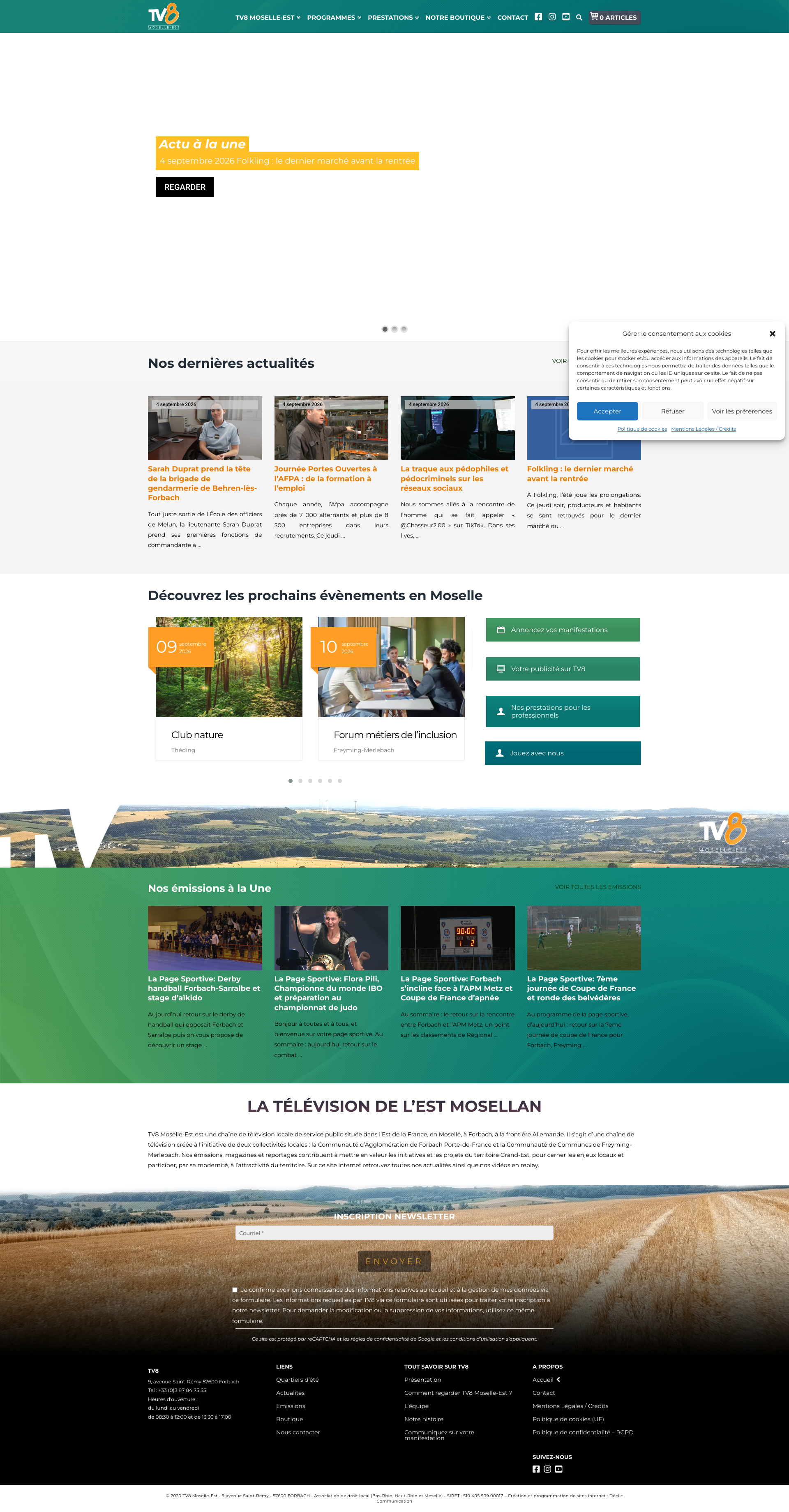 Aperçu du site