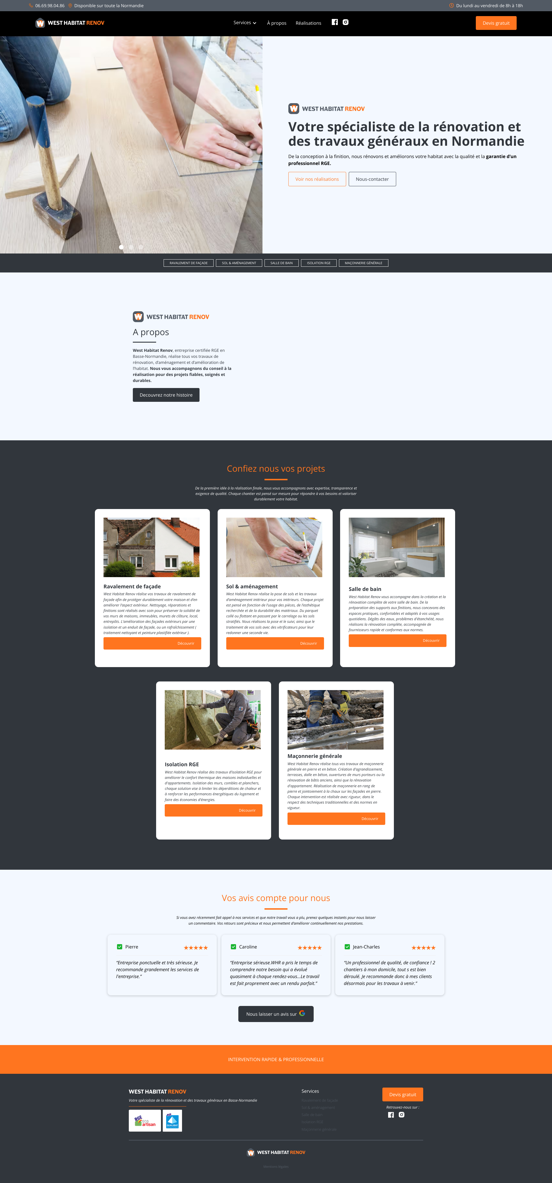 Aperçu du site
