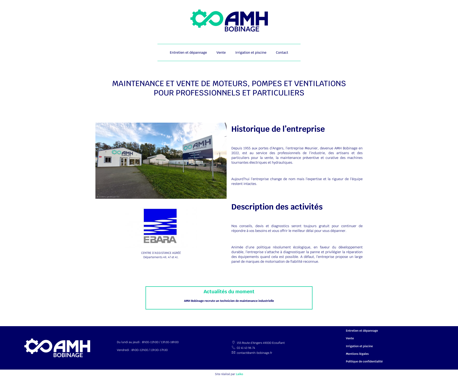 Aperçu du site