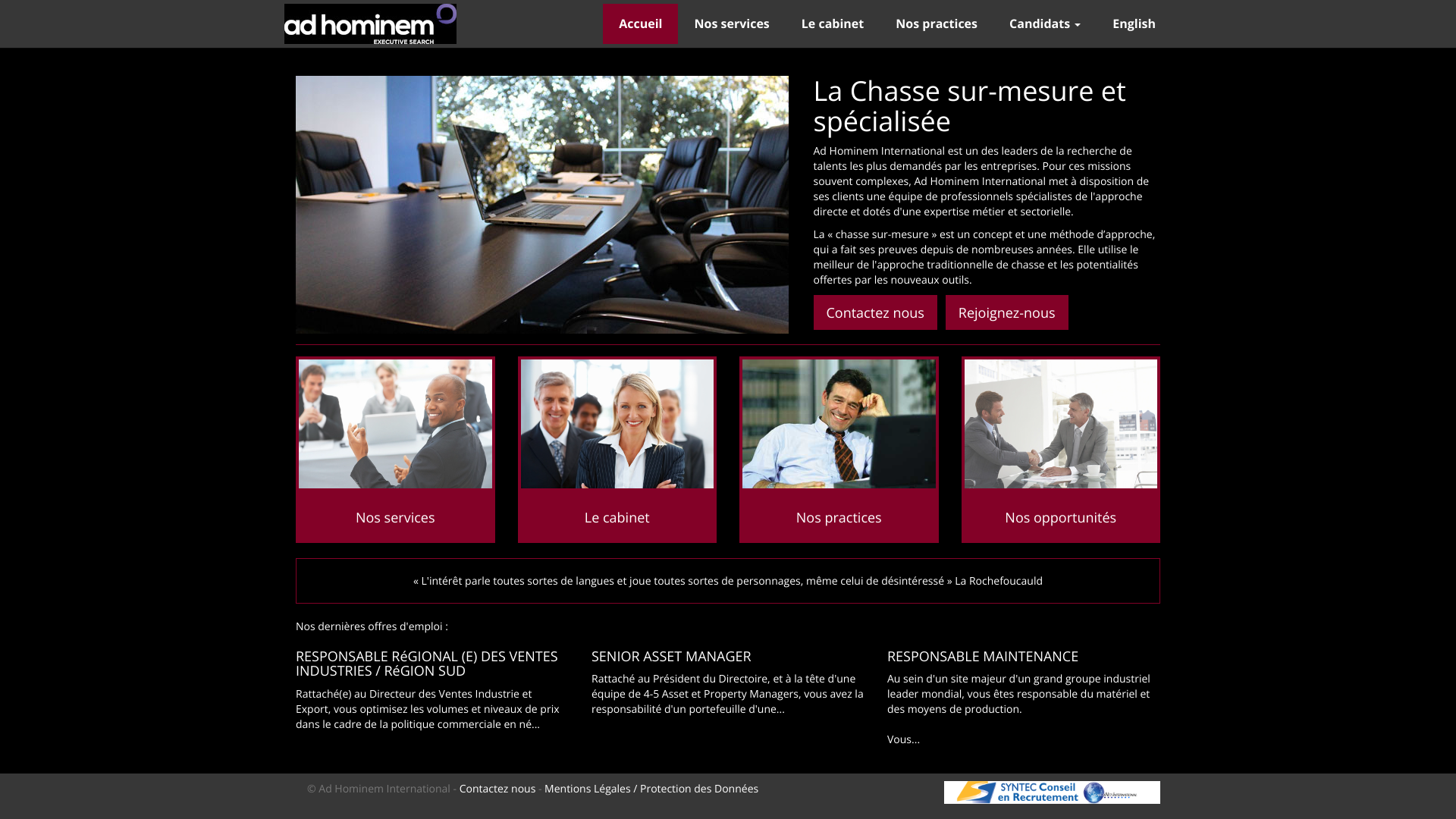 Aperçu du site