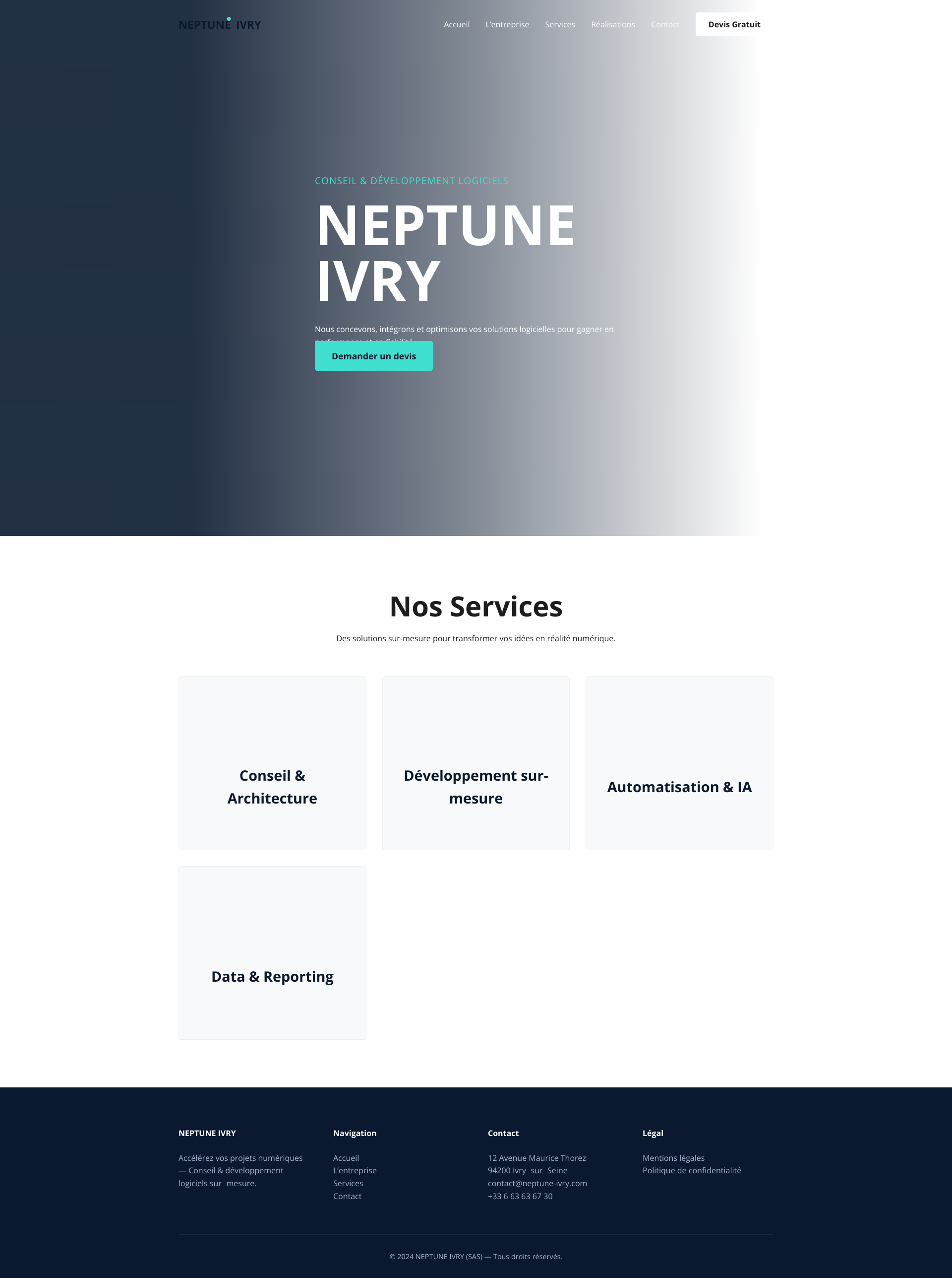 Aperçu du site